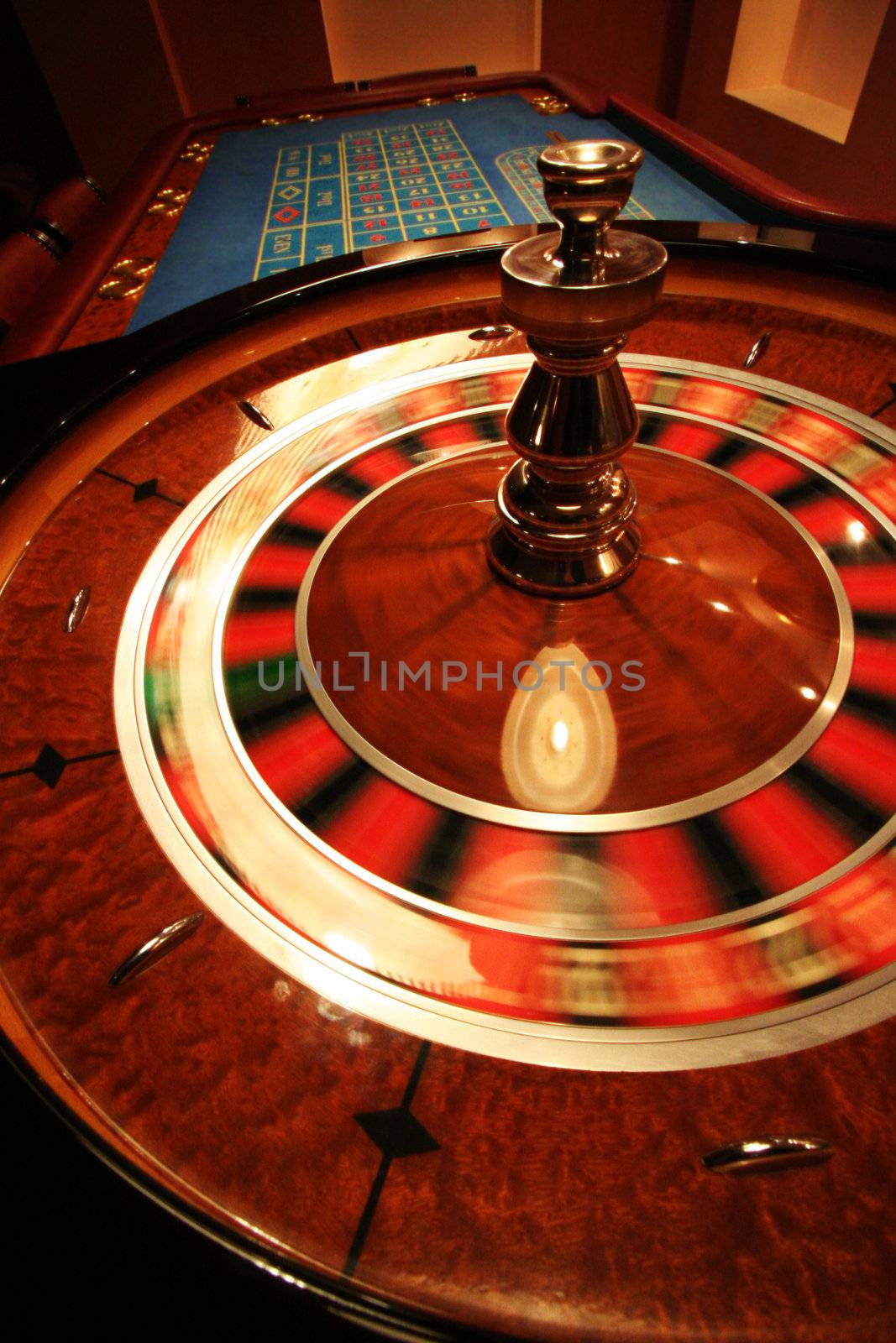 A turning roulette in a new casino