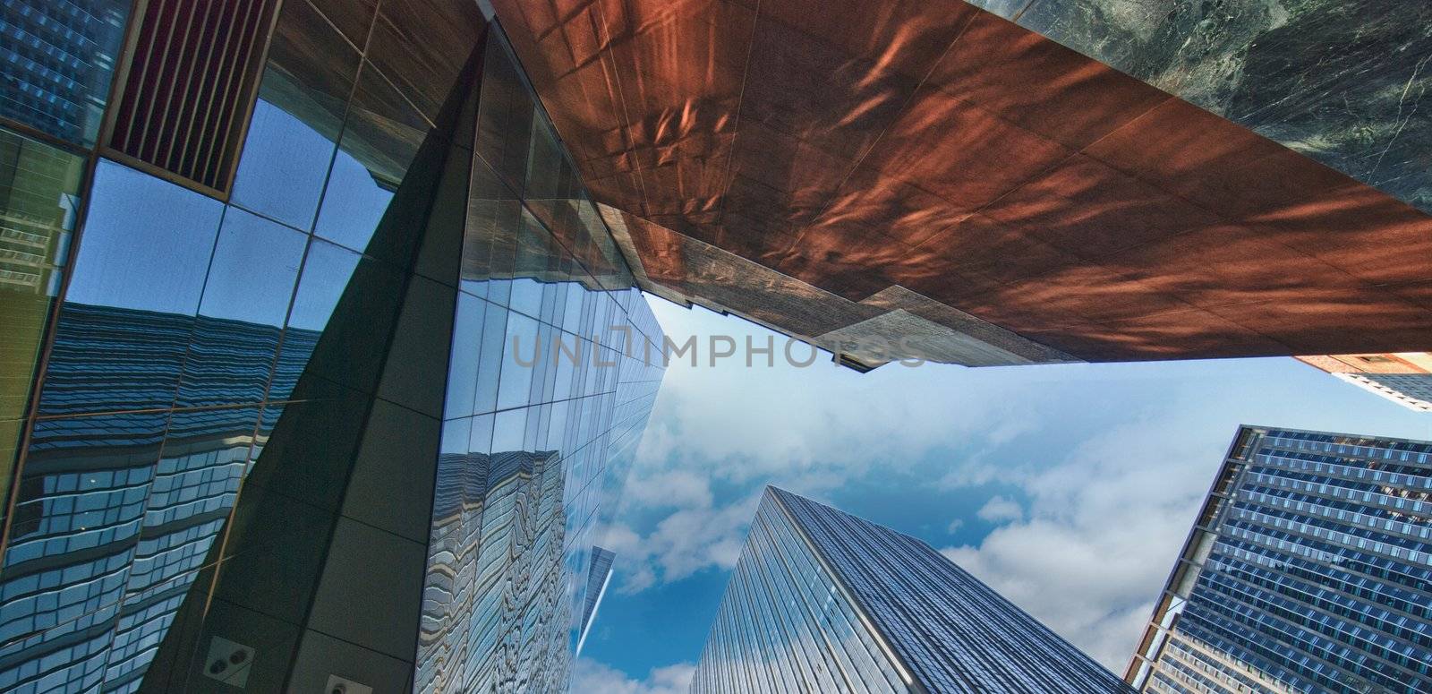 New York City Skyscrapers with Reflections, USA