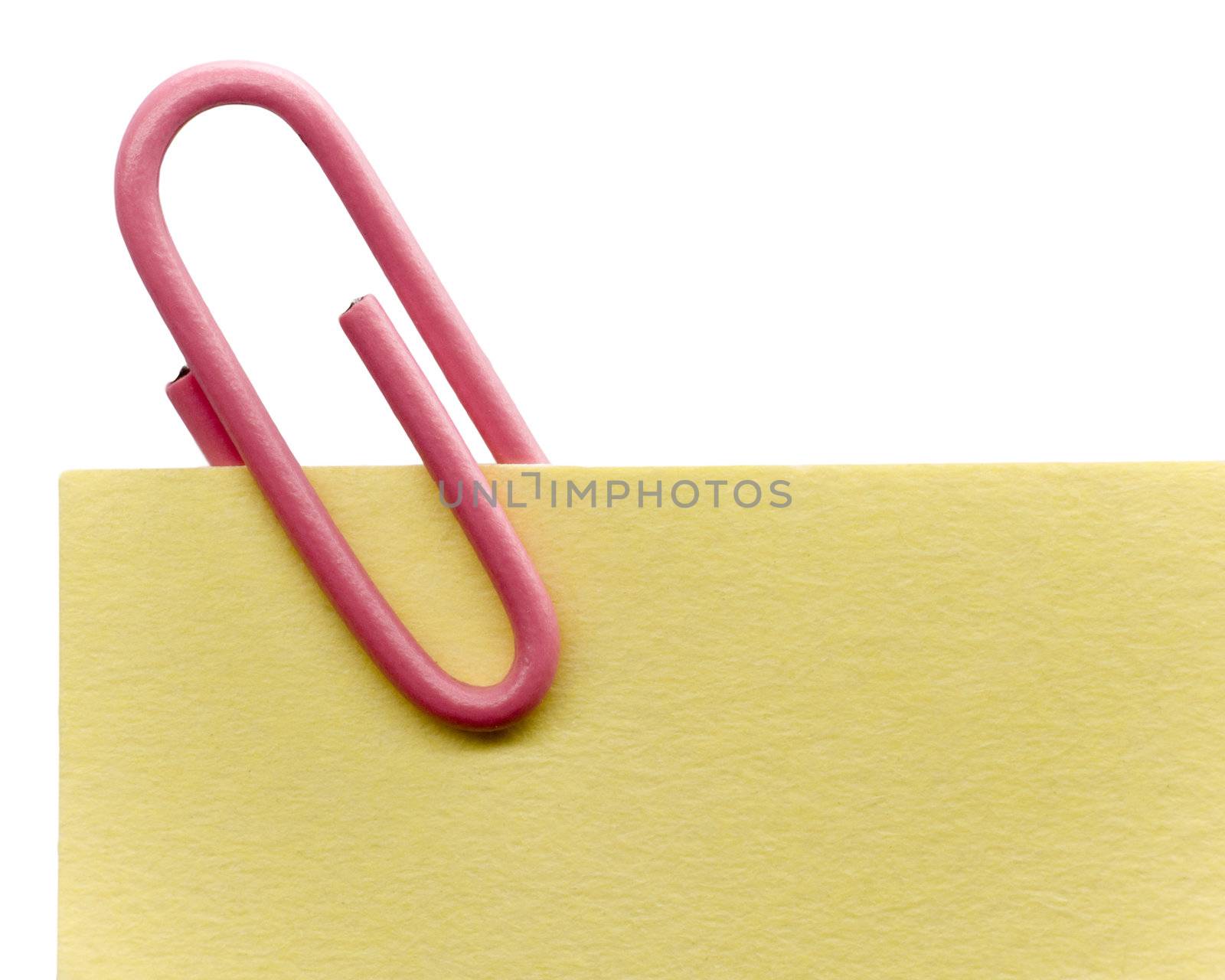 Paperclip on a note