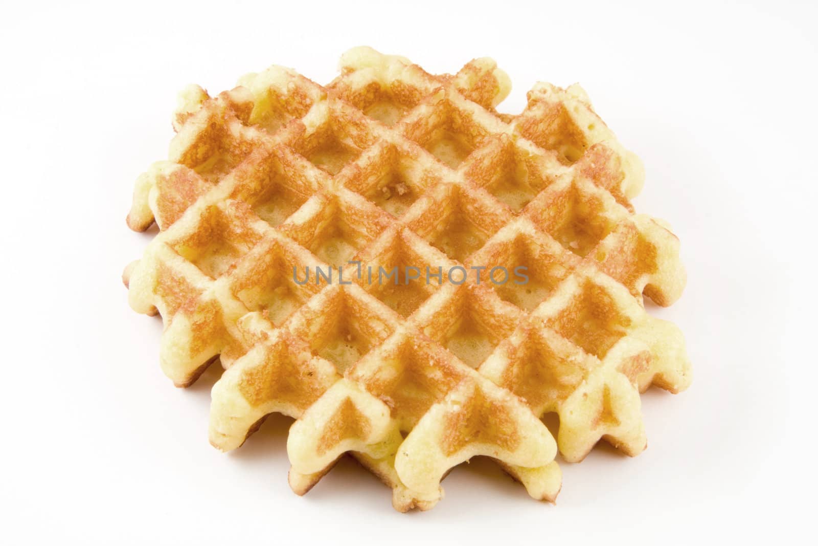 Waffles isolated on a white background