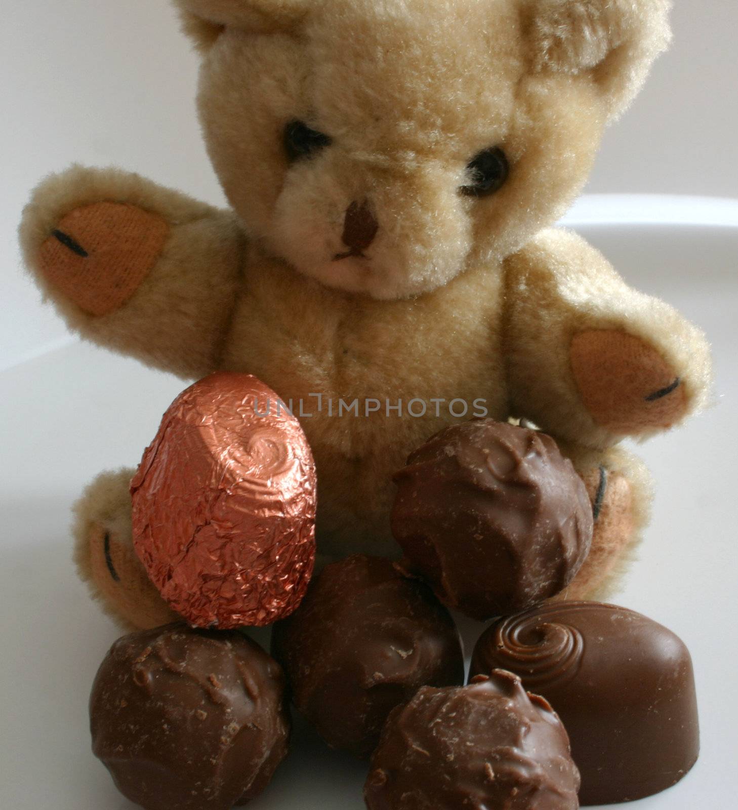 teddy has his favourite chocolates by leafy