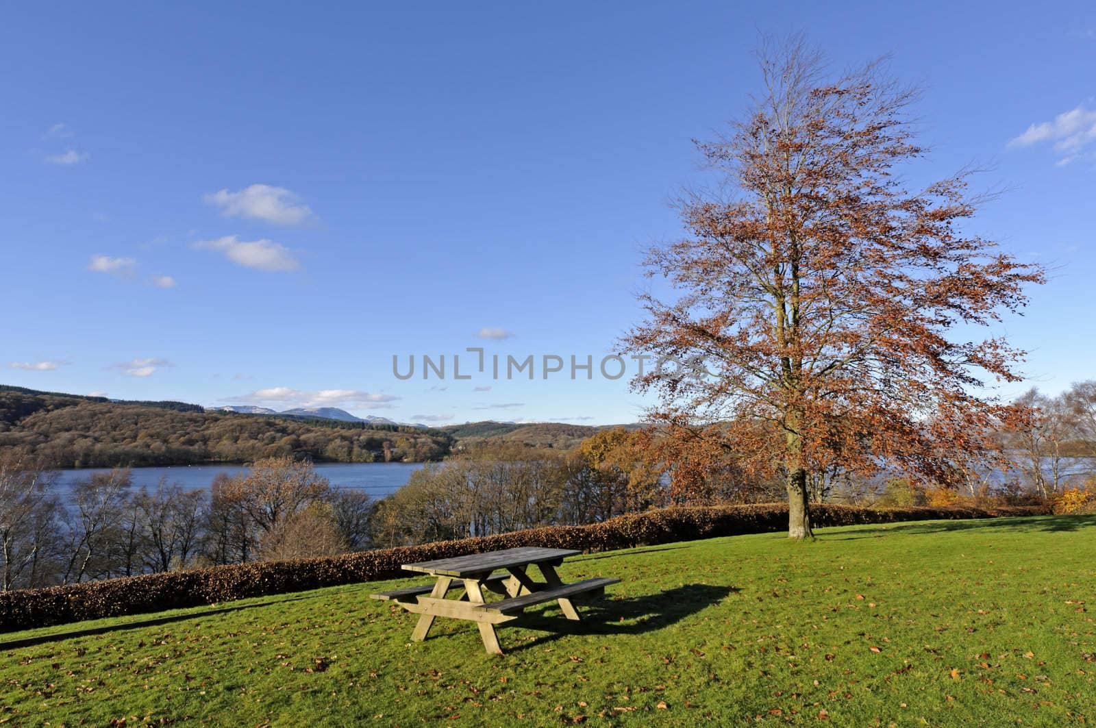 Lake Windermere in Lake District National Park Cumbria England