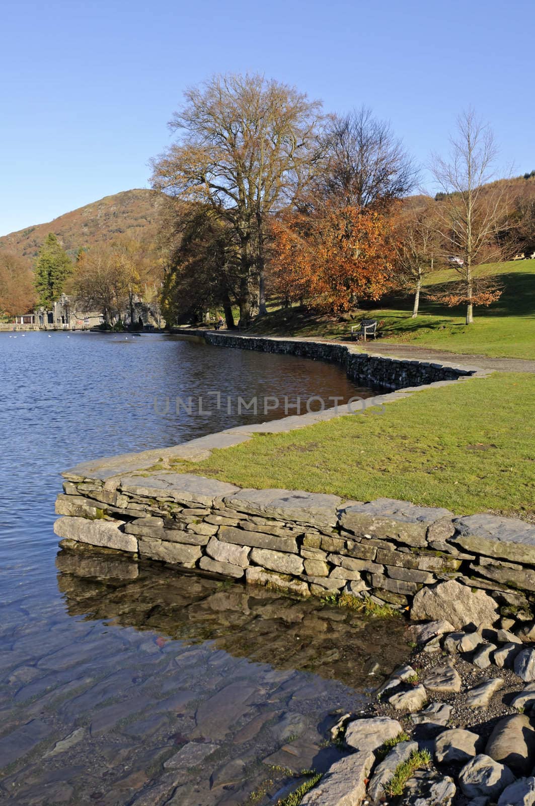 Lake Windermere in Lake District National Park Cumbria England