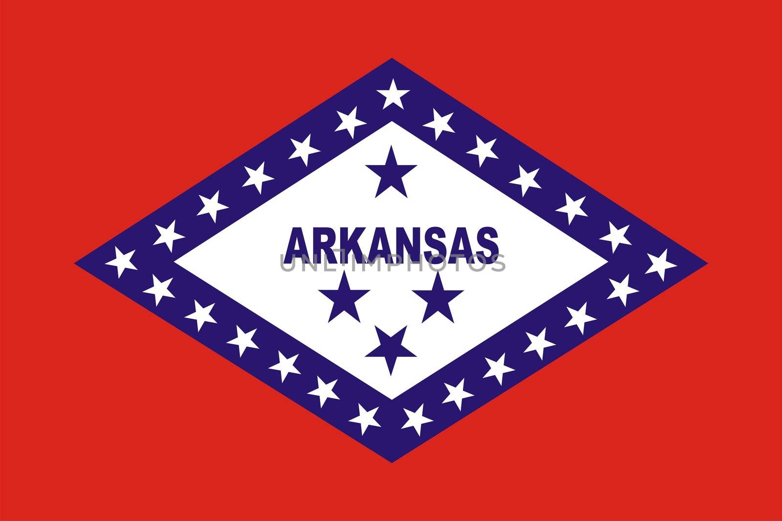 Very large 2d illustration of Arkansas flag
