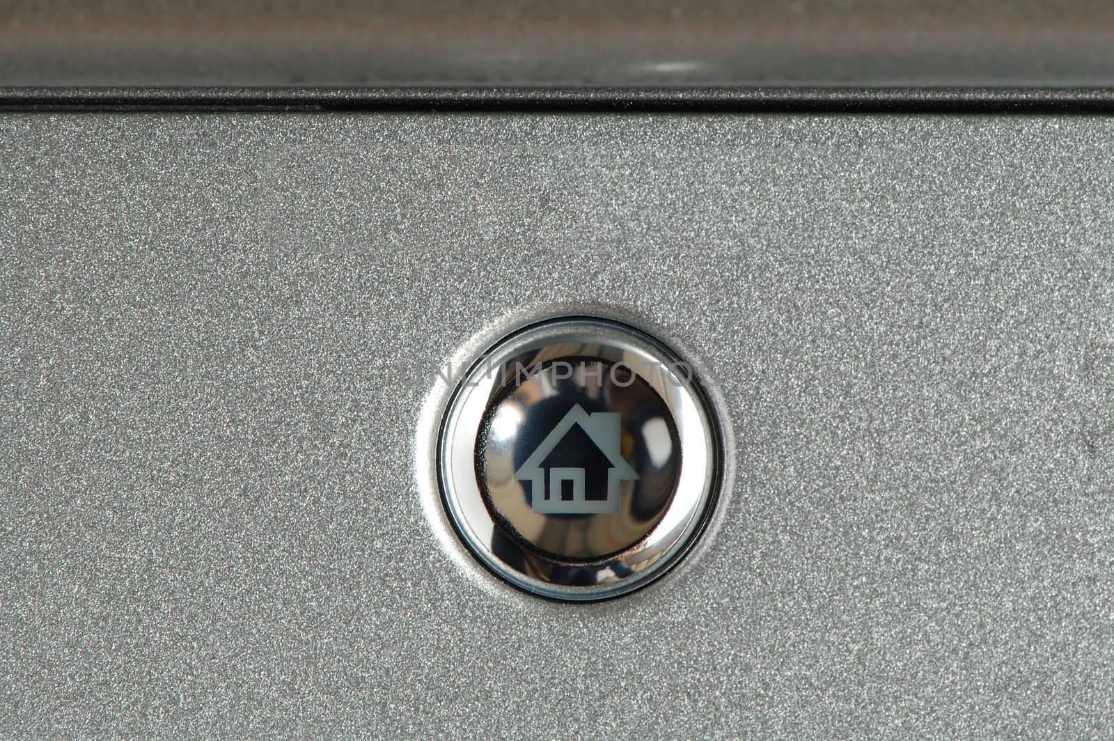 The close up shot of media button of a notebook