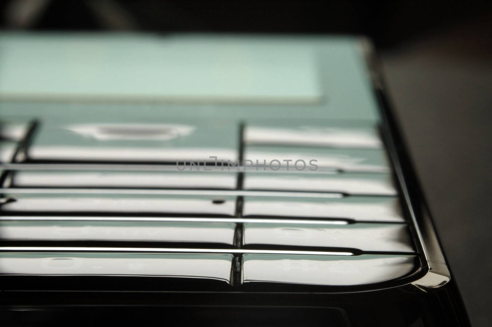 Close up shot of mobile phone under dark environment