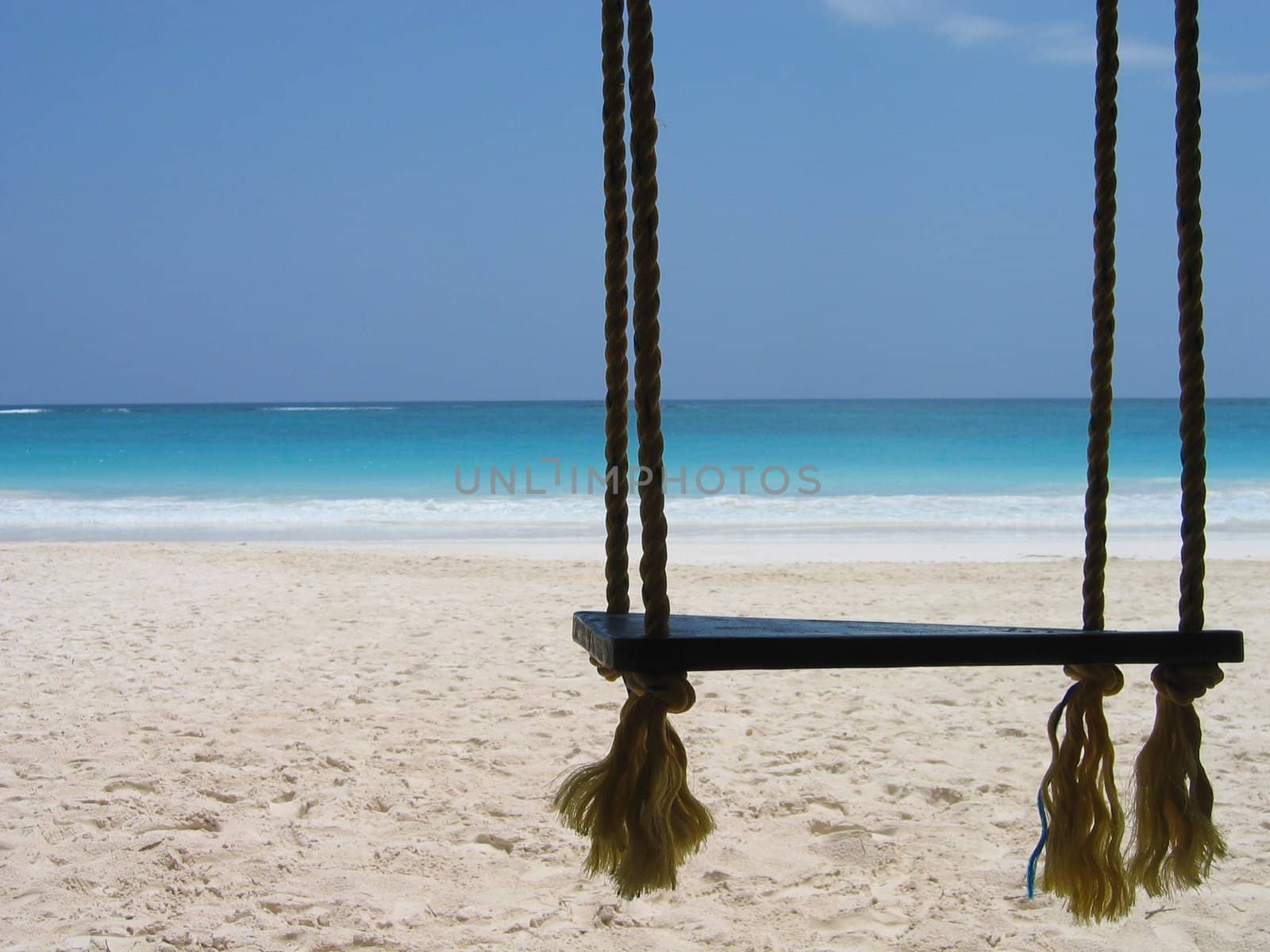 seesaw on the beach