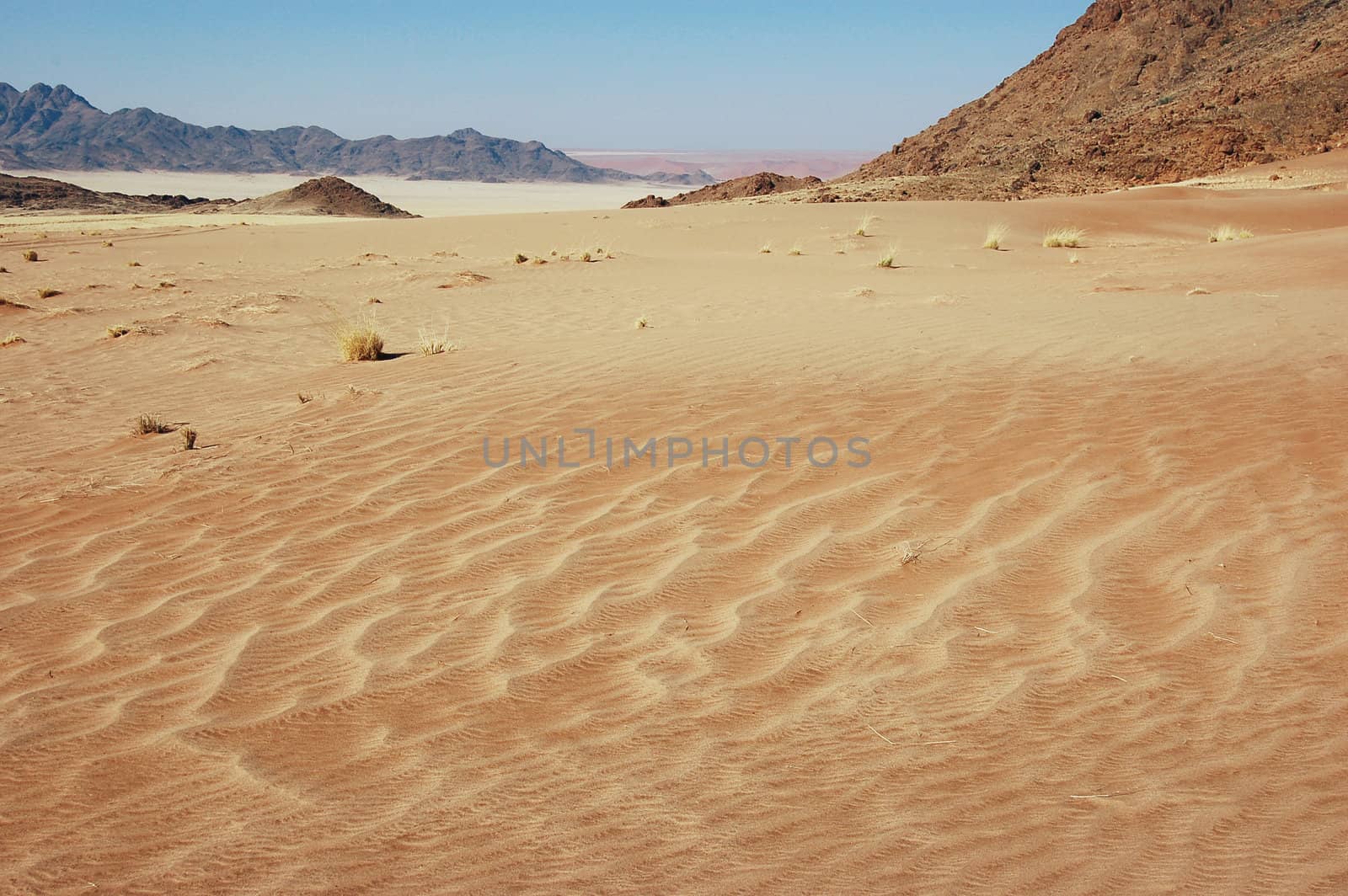 Desert Mountains background. Namibia, Deadvlei, Sossuvlei.