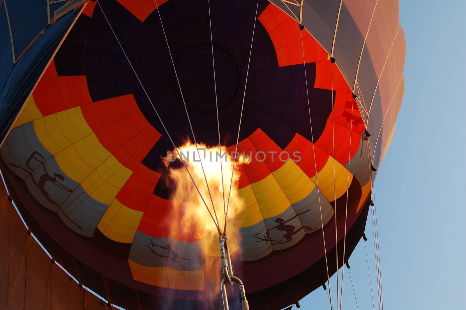 Detail of hot balloon nozzle flame