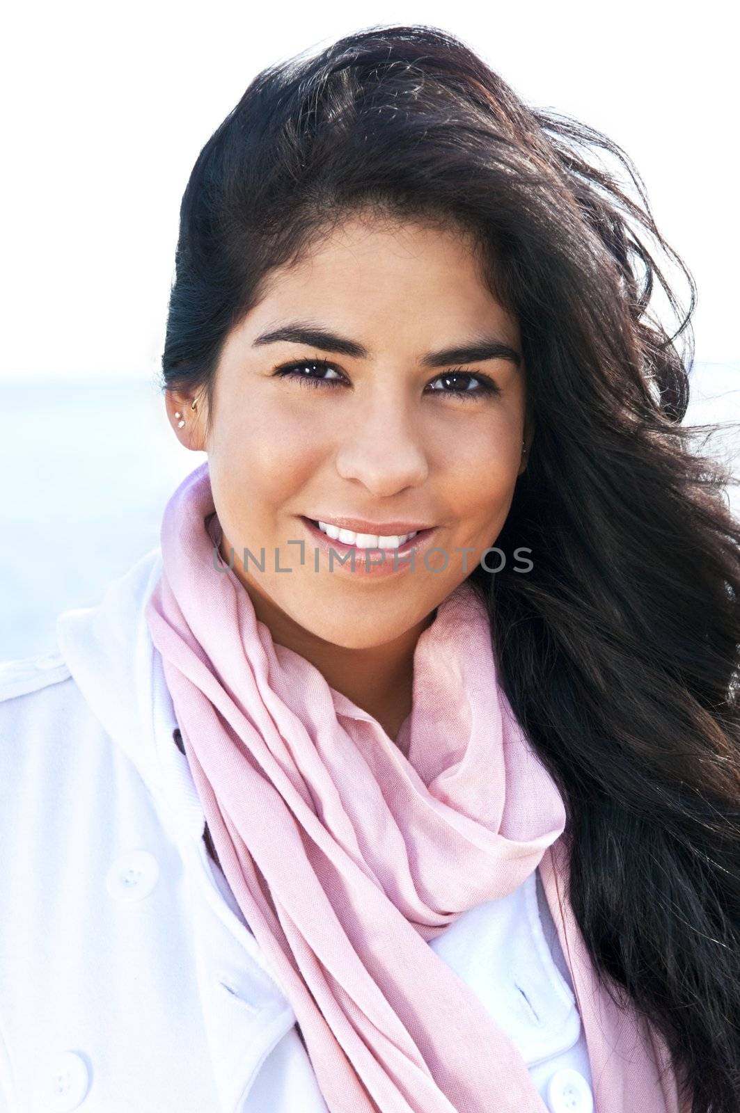 Portrait of beautiful smiling native american girl