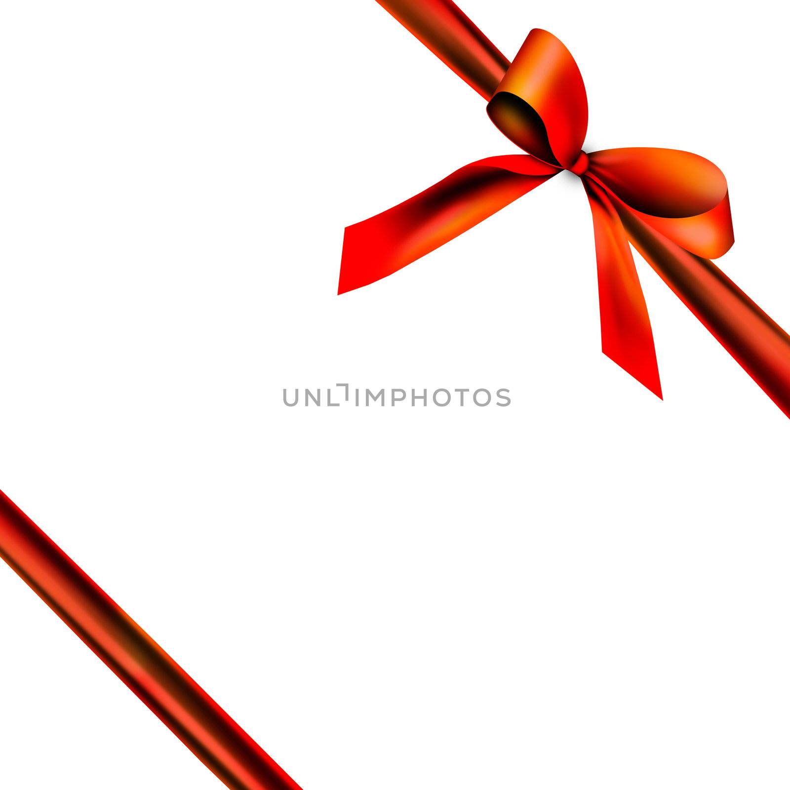 gift packaging with red ribbon by photochecker