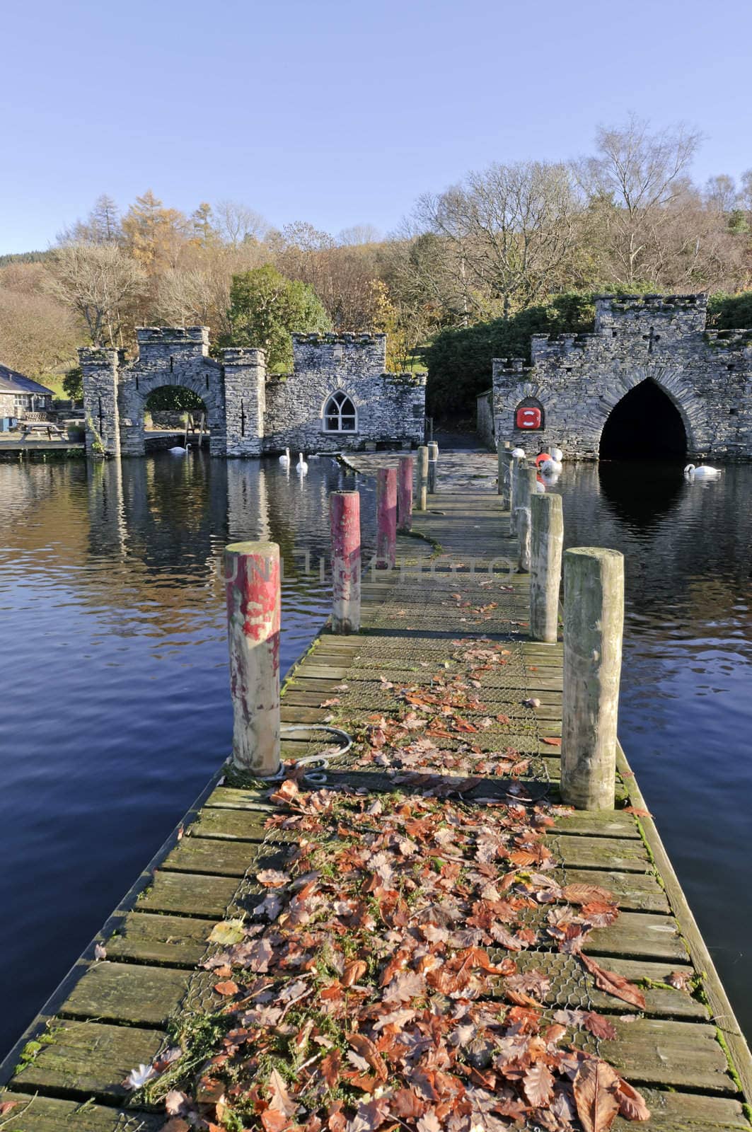 Lake Windermere in Lake District National Park Cumbria England