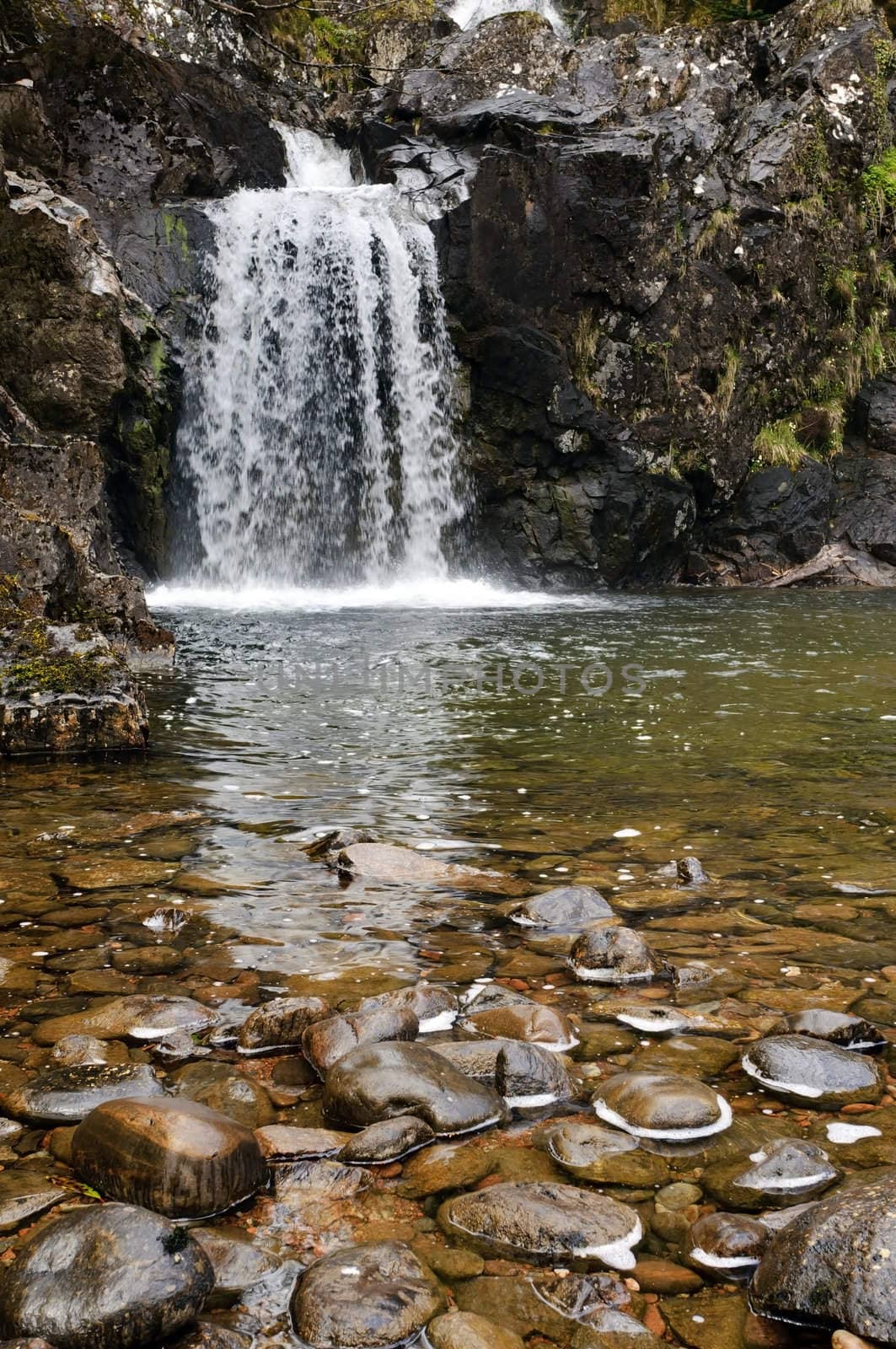 Eas Chia-aig Falls and the Witches Pool Loch Arkaig Scotland - film location for Rob Roy