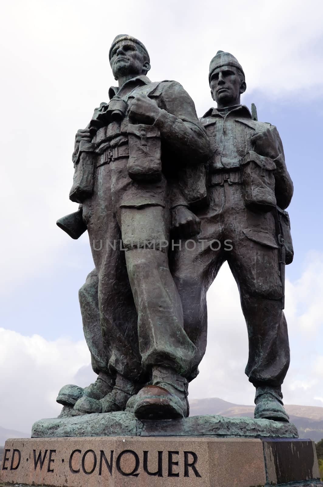 Commando Memorial at Spean Bridge in the Scottish Highlands