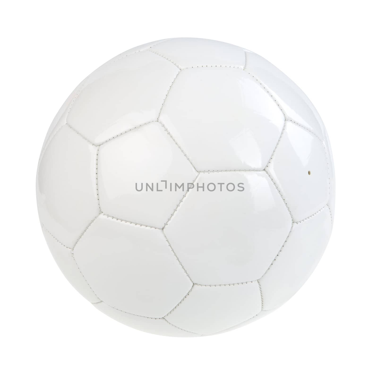 White football ball isolated on white. Clipping path