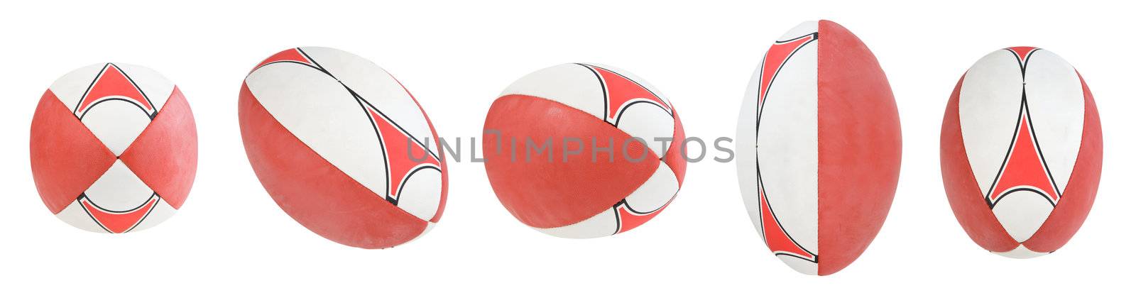 Football ball isolated on white. Clipping path