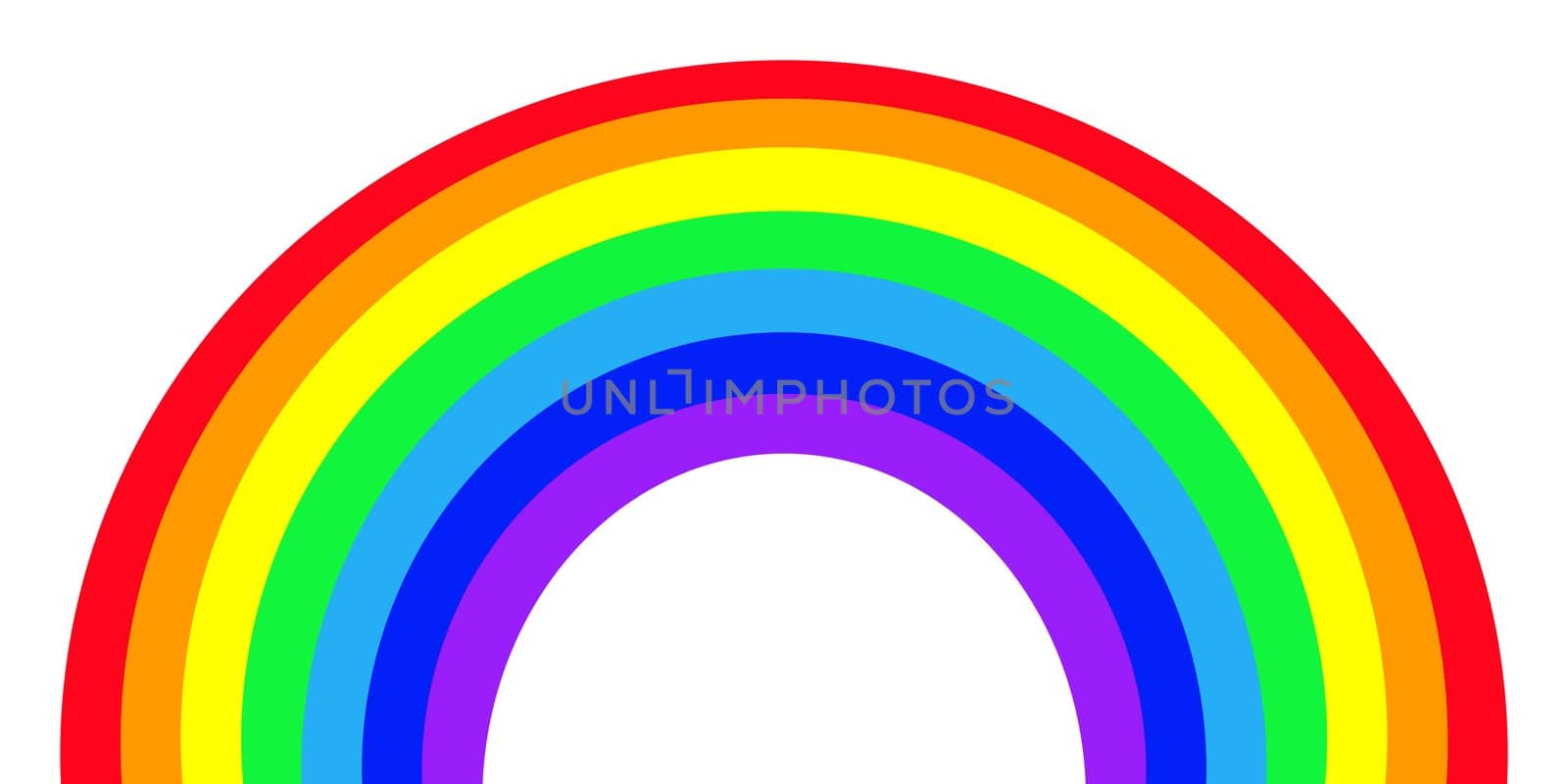 Colorful Rainbow isolated on white background.