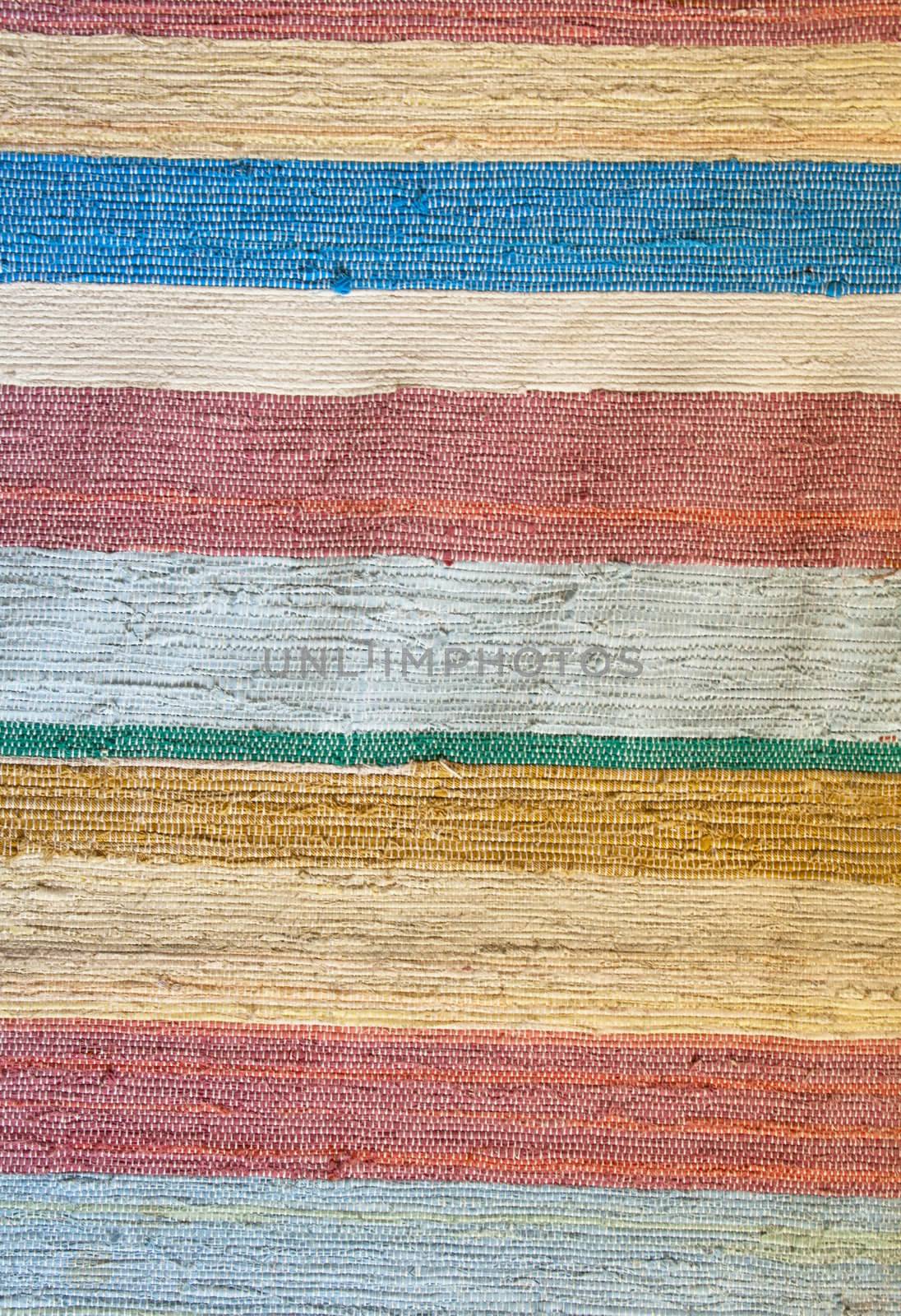 Spanish striped cotton colorful rug on the wall