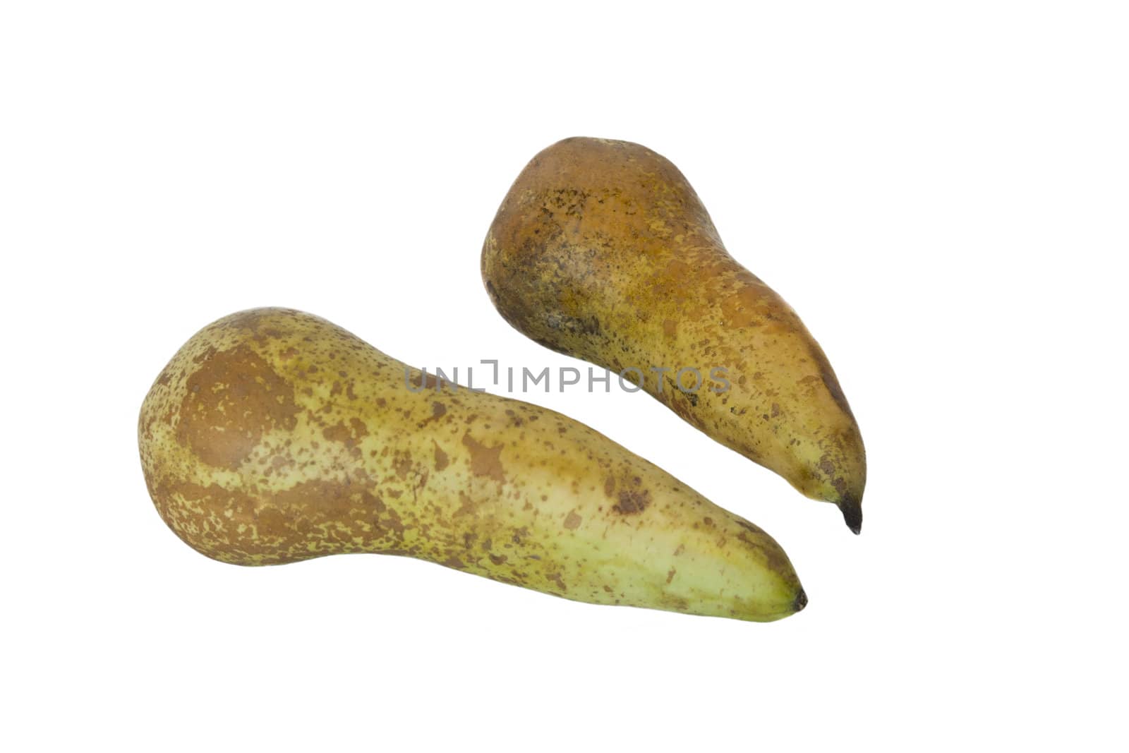 Fresh ripe pears in isolated over white background