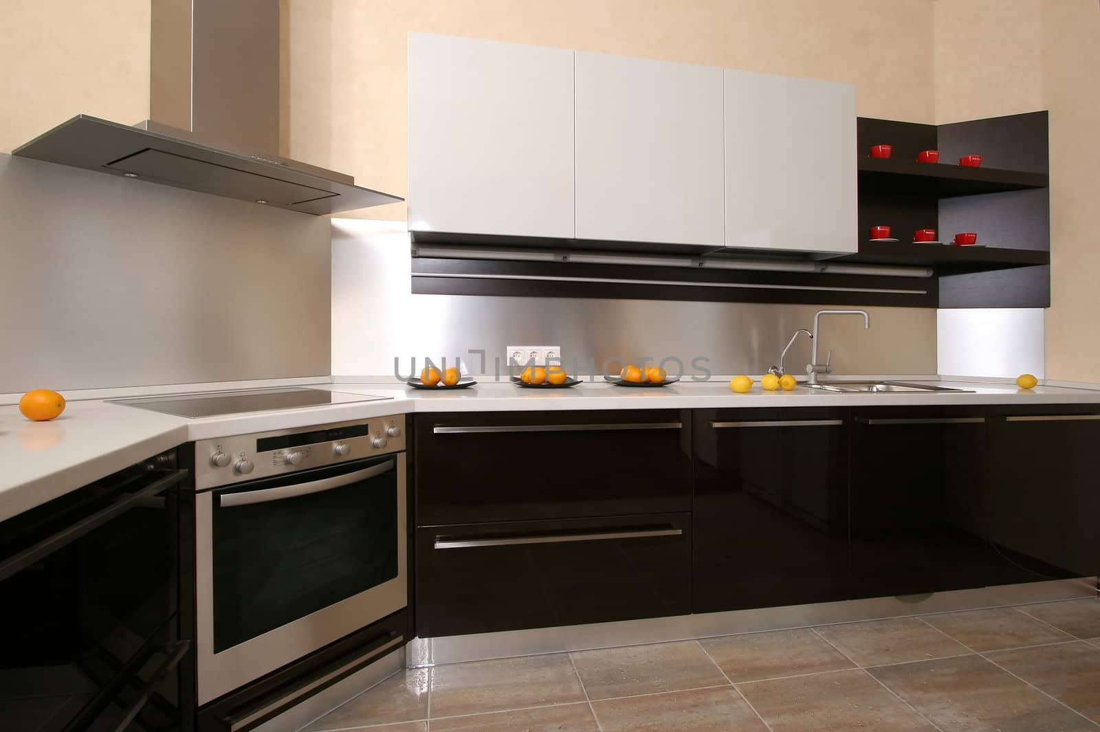 Modern kitchen with the built in home appliances by sveter