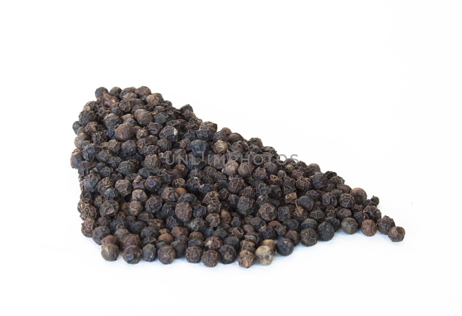 Black pepper in isolated on white background