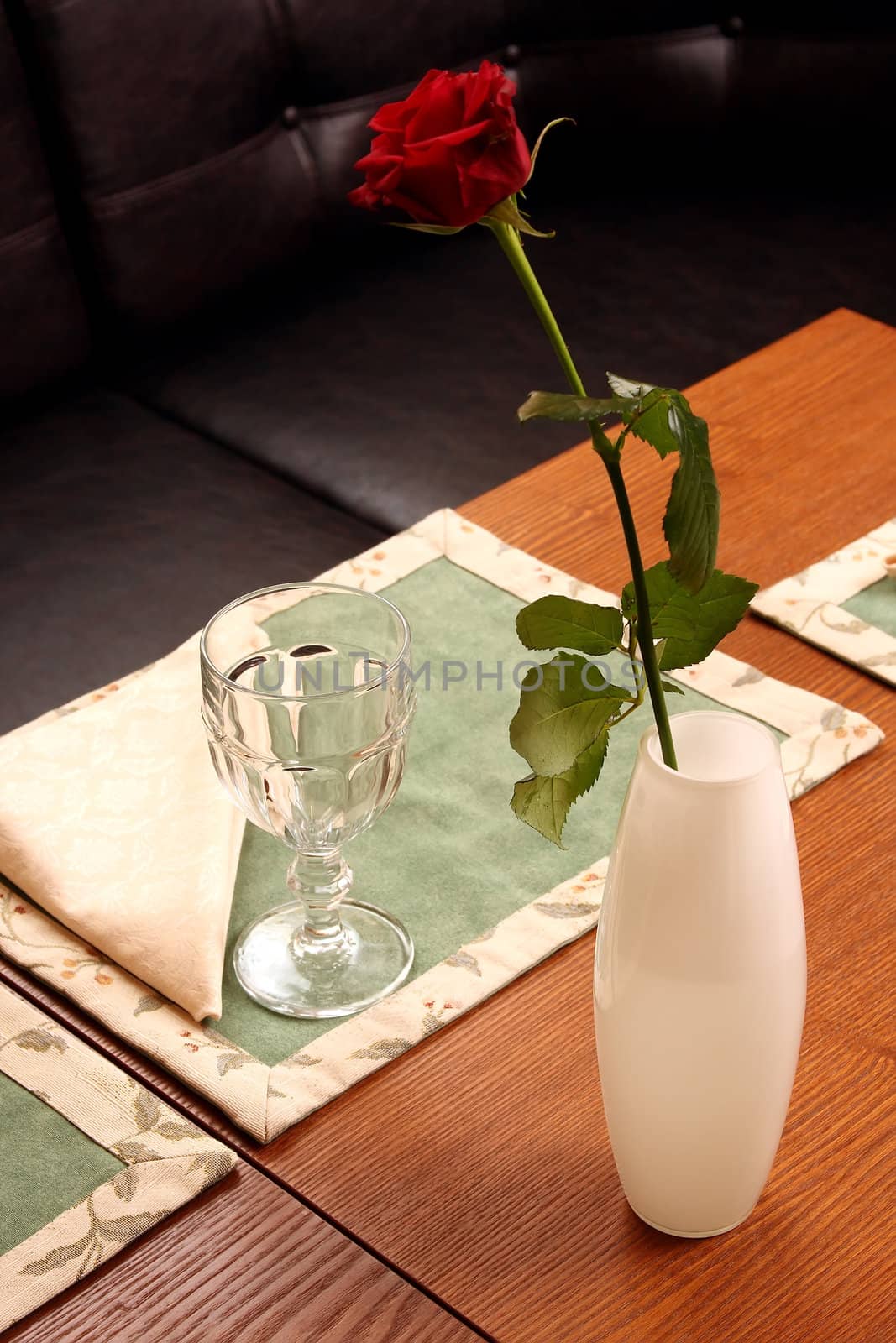 Flower in a vase on a table