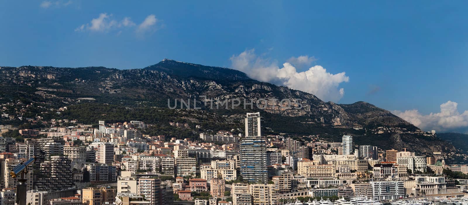 The skyline and harbor of downtown Monaco