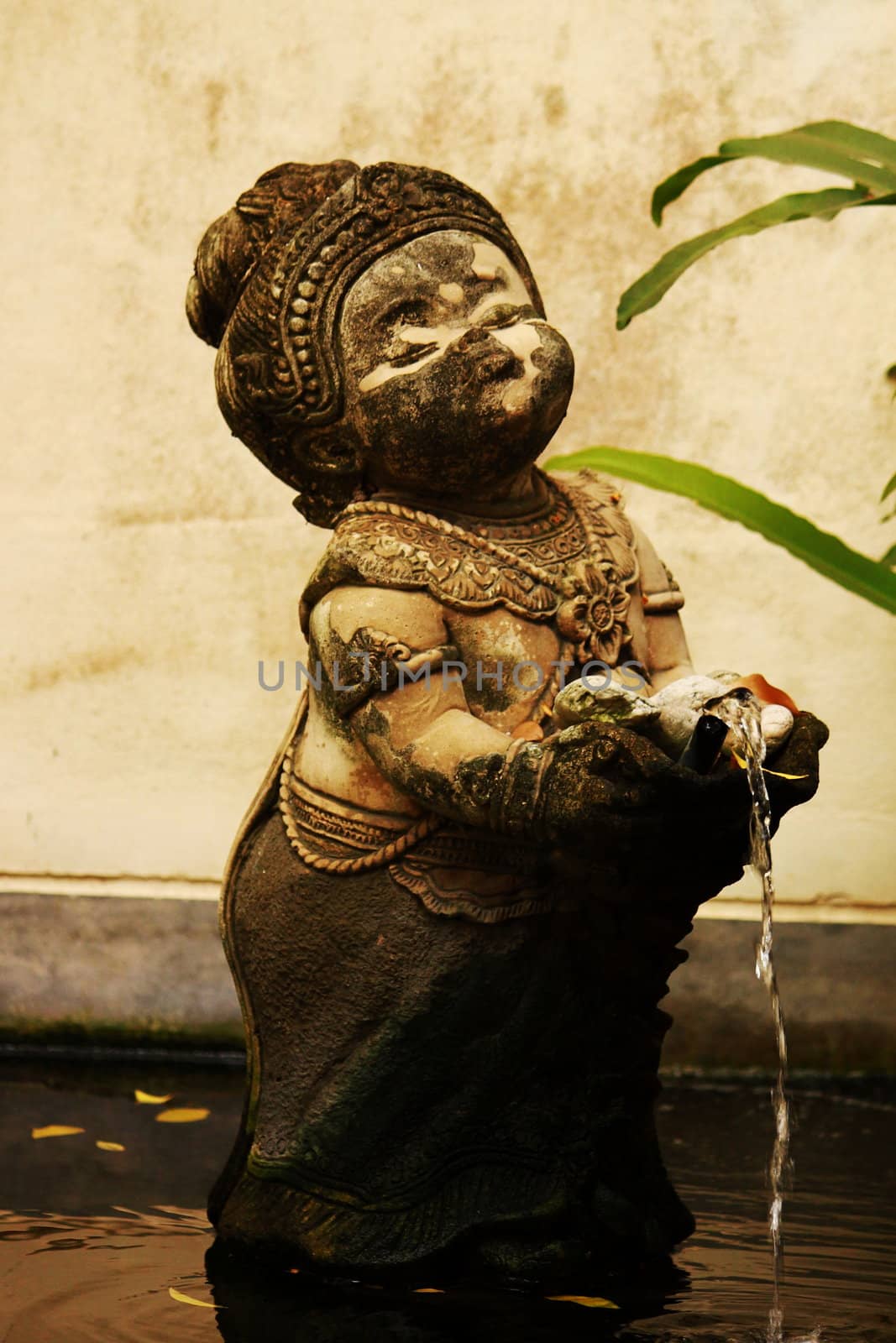 girl sculpture on my pond