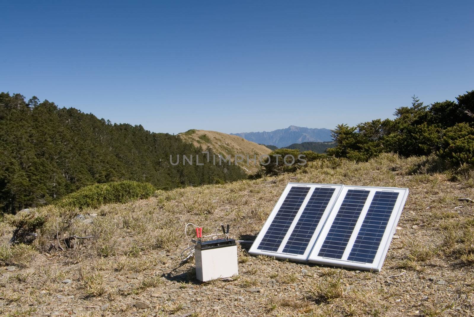 It is the solar energy in outdoors.