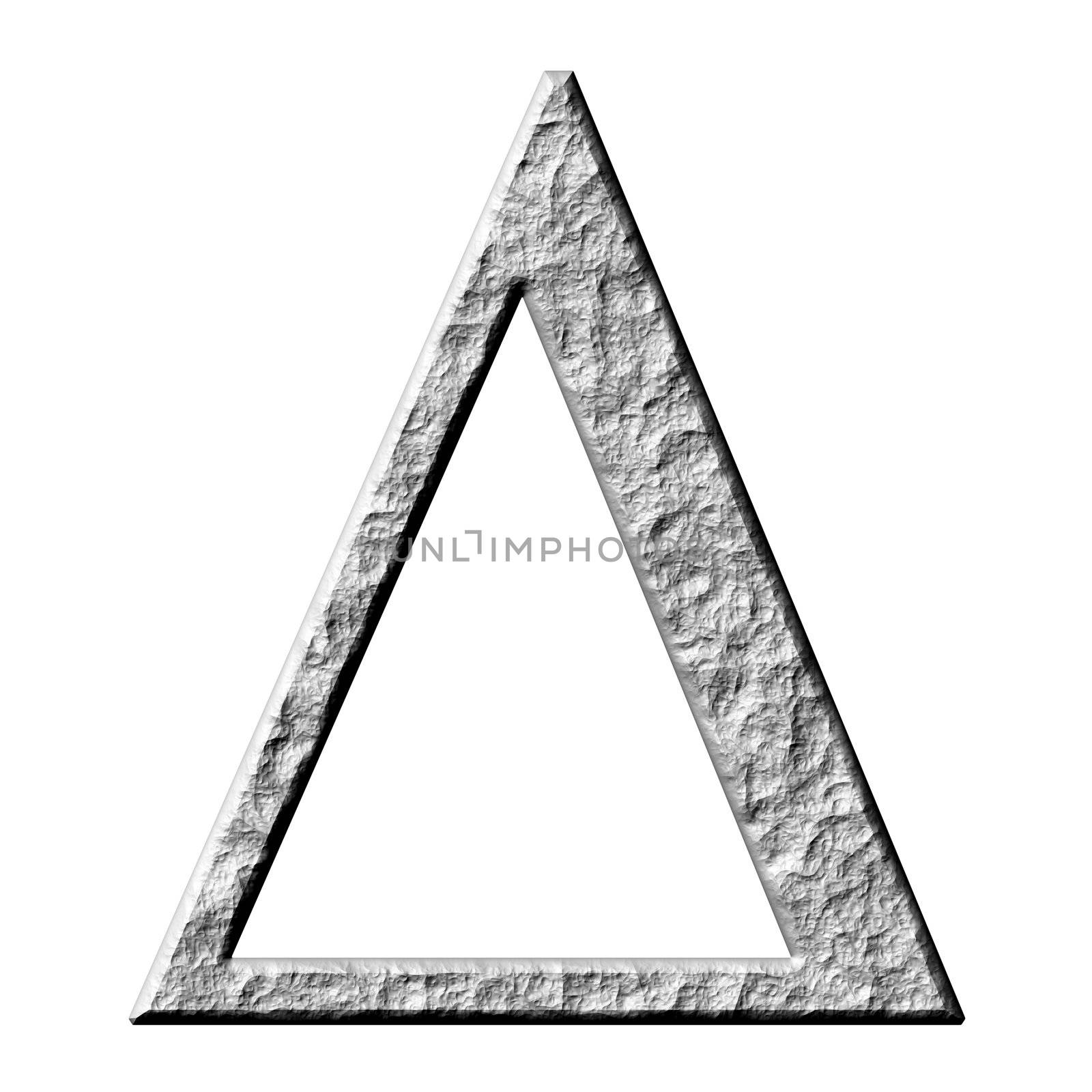 3D Stone Greek Letter Delta by Georgios