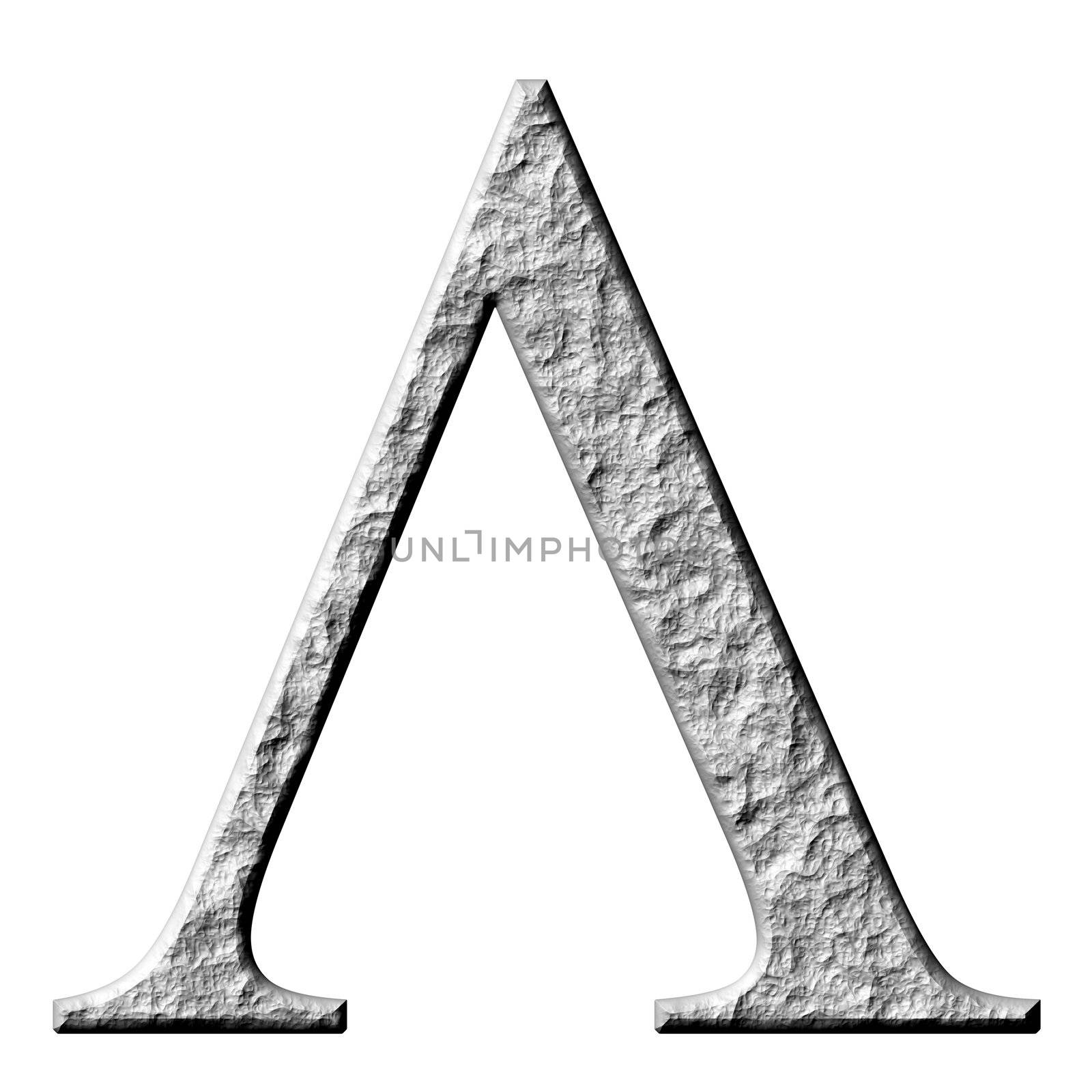 3D Stone Greek Letter Lambda by Georgios