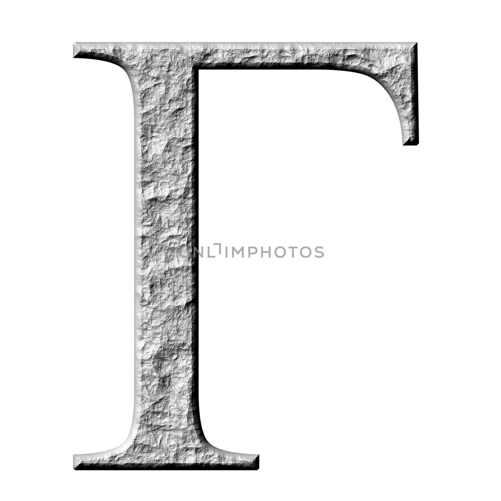 3D Stone Greek Letter Gamma by Georgios