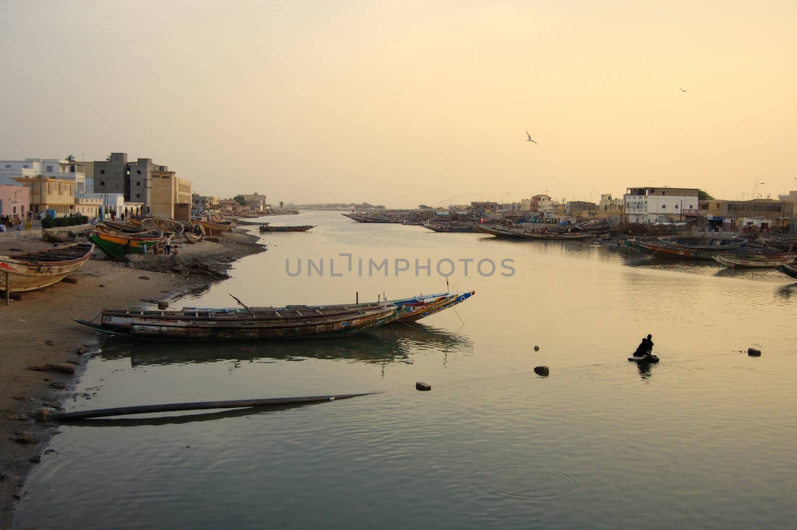 Sunset on the river, Saint Louis, Senegal
