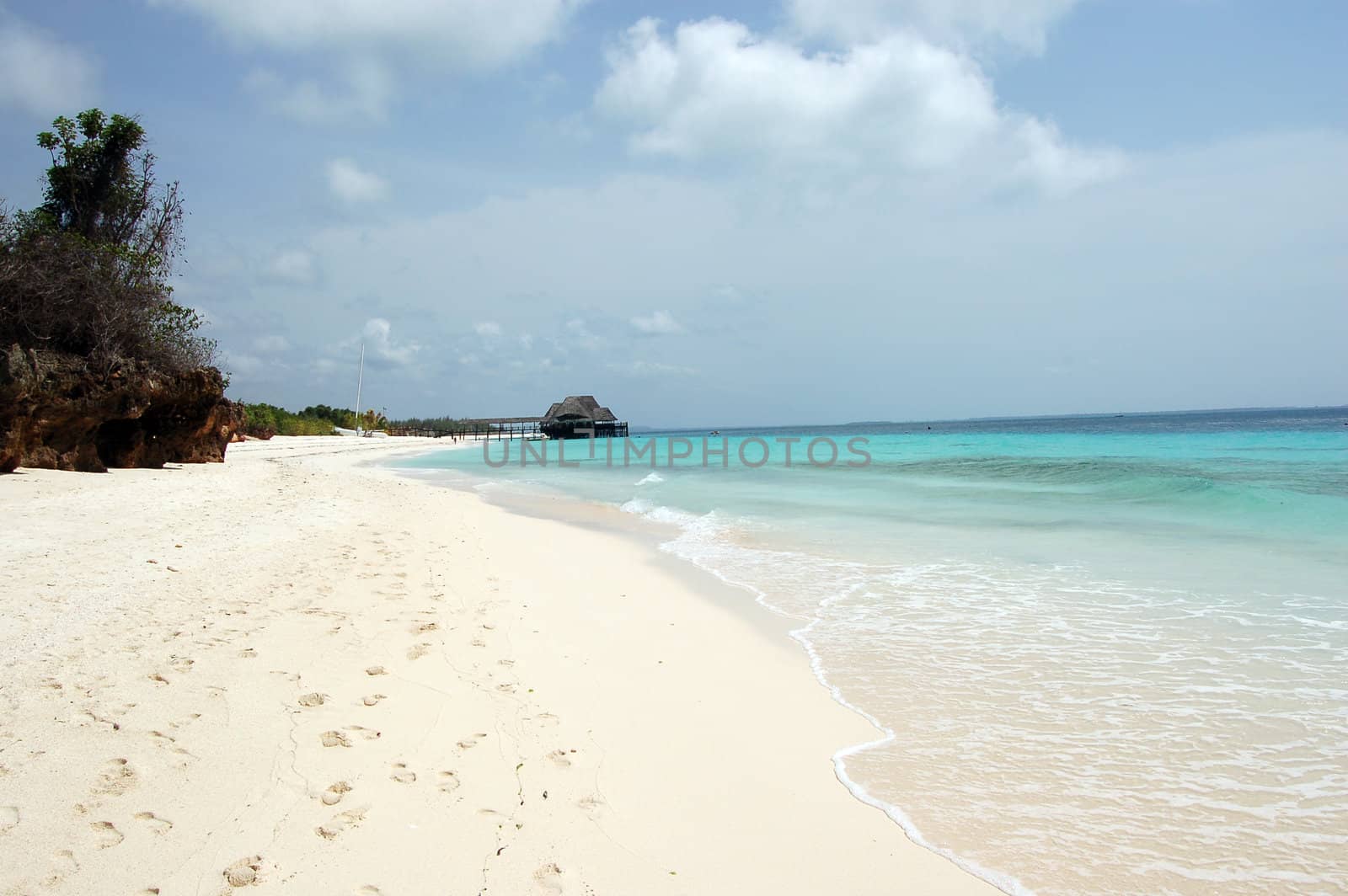 Blue sea in Zanzibar, Tanzania