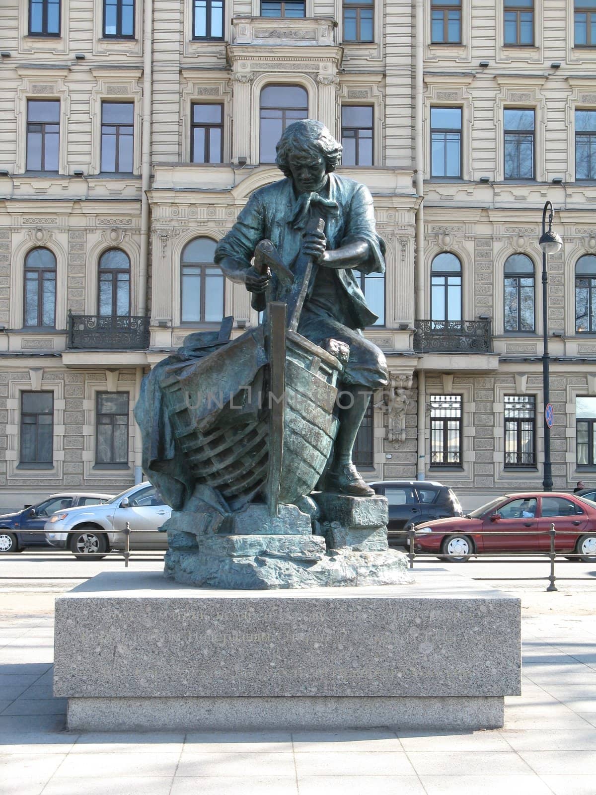 Fishermans Monument in downtown Saint Petersburg