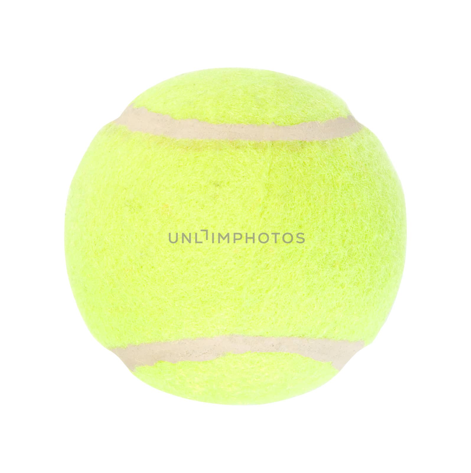 Tennis ball isolated on white. Clipping path