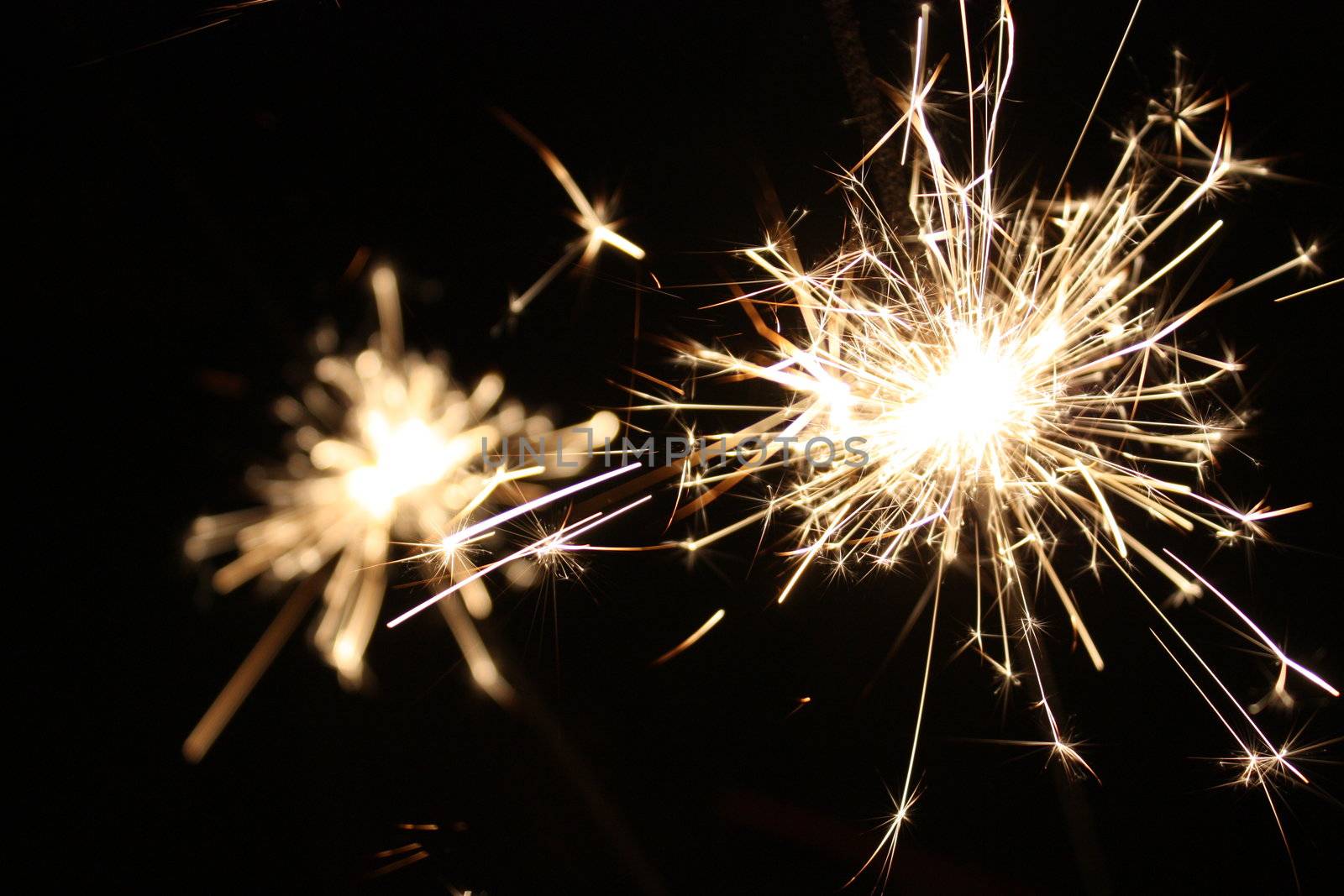 burning sparkler on New Year�s Eve