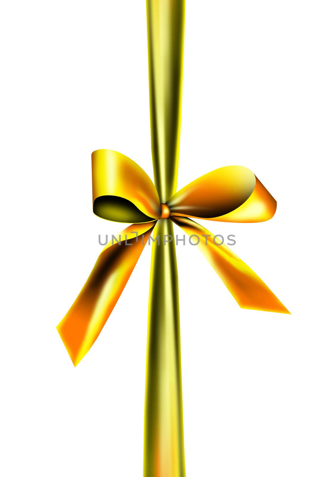 Golden gift ribbon by photochecker