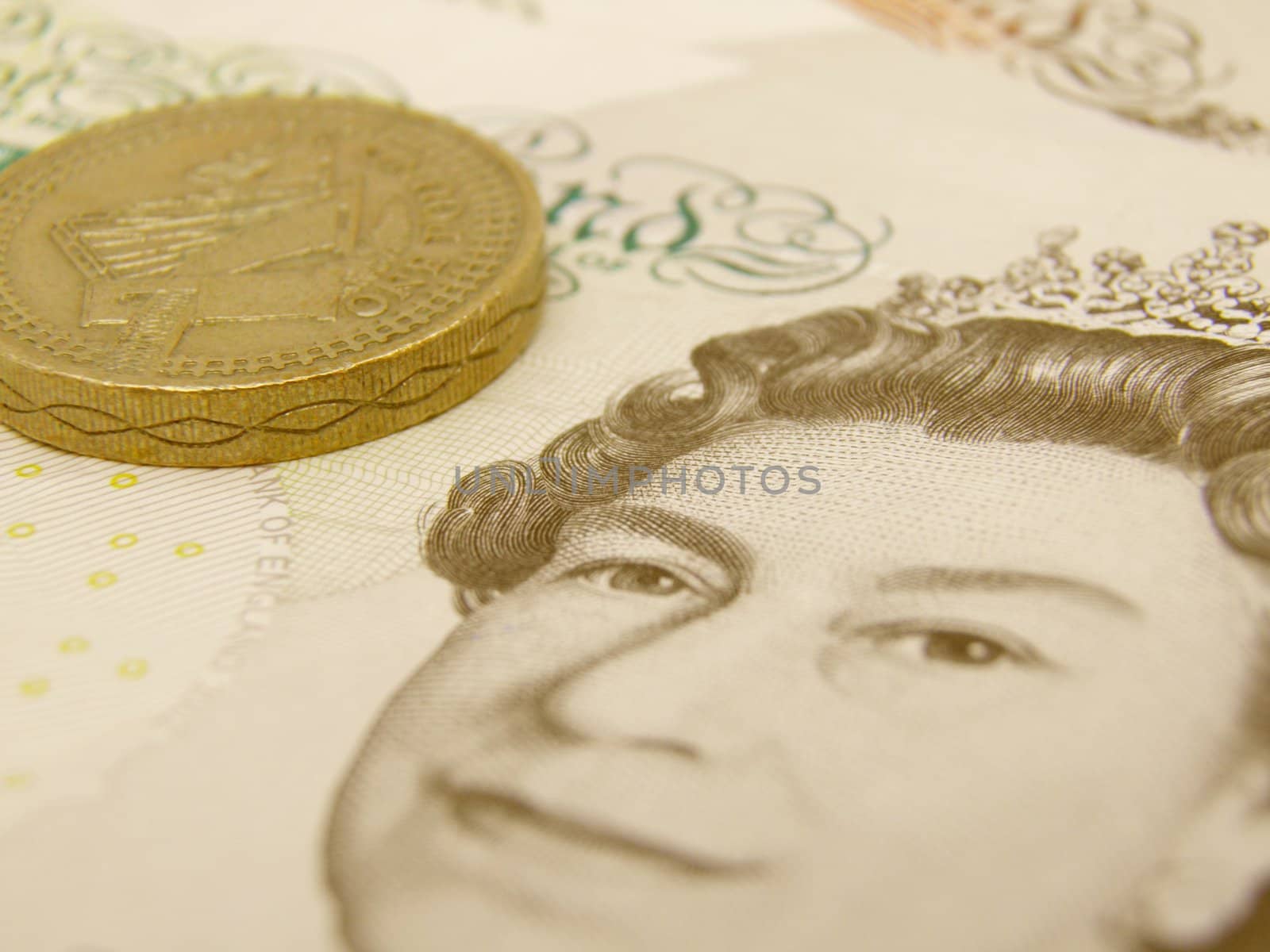 British Sterling pound currency - legal tender of the United Kingdom Union - banknotes and coins