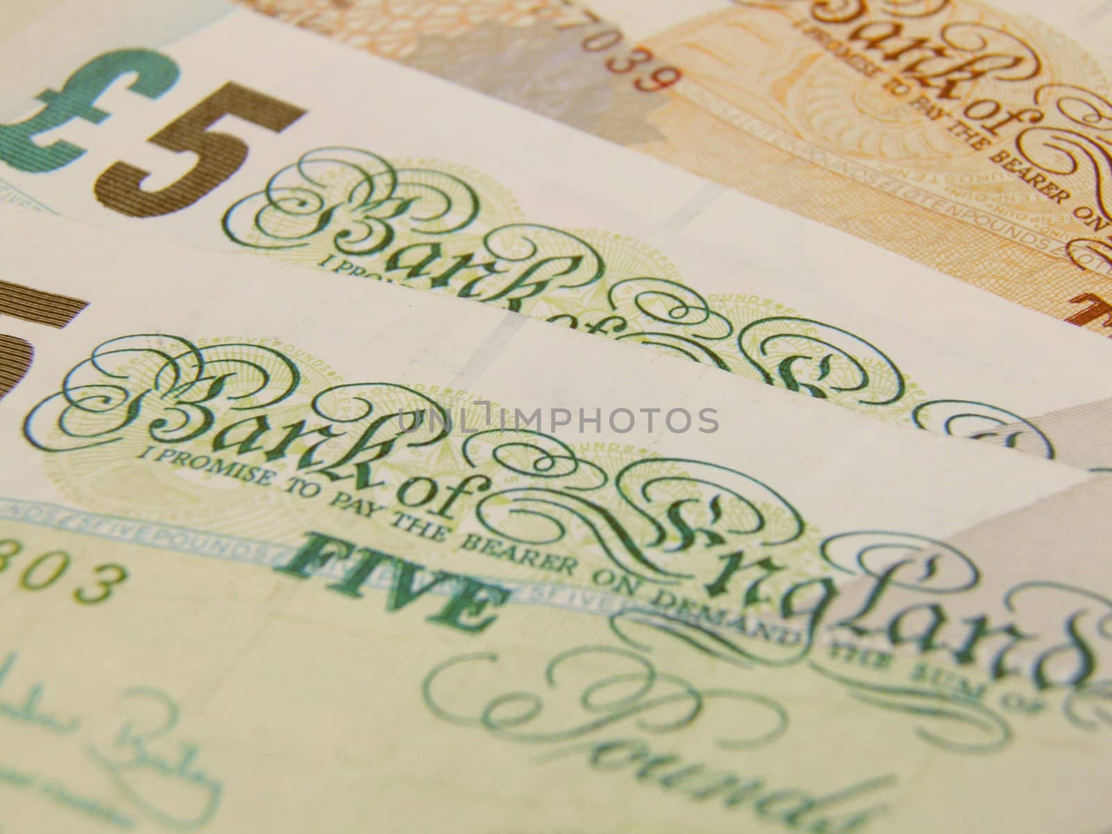British Sterling pound currency - legal tender of the United Kingdom Union - banknotes and coins