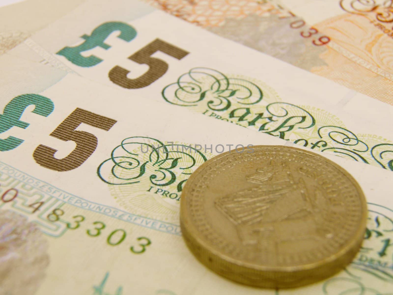 British Sterling pound currency - legal tender of the United Kingdom Union - banknotes and coins