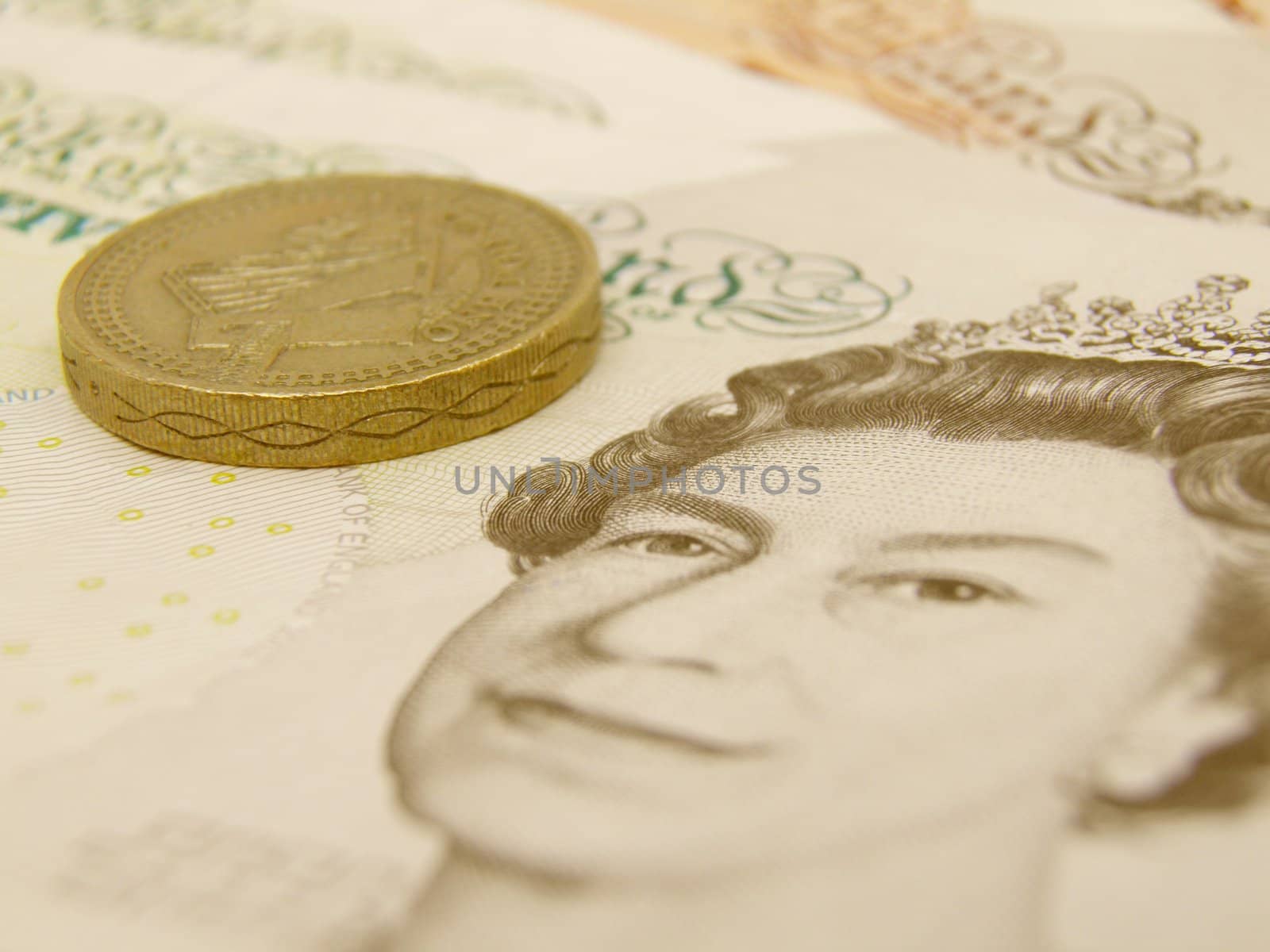 British Sterling pound currency - legal tender of the United Kingdom Union - banknotes and coins