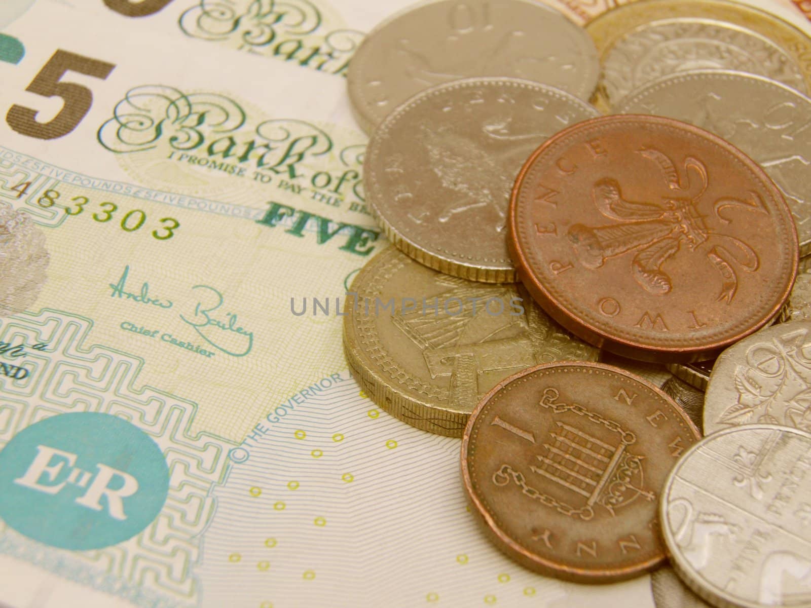 British Sterling pound currency - legal tender of the United Kingdom Union - banknotes and coins
