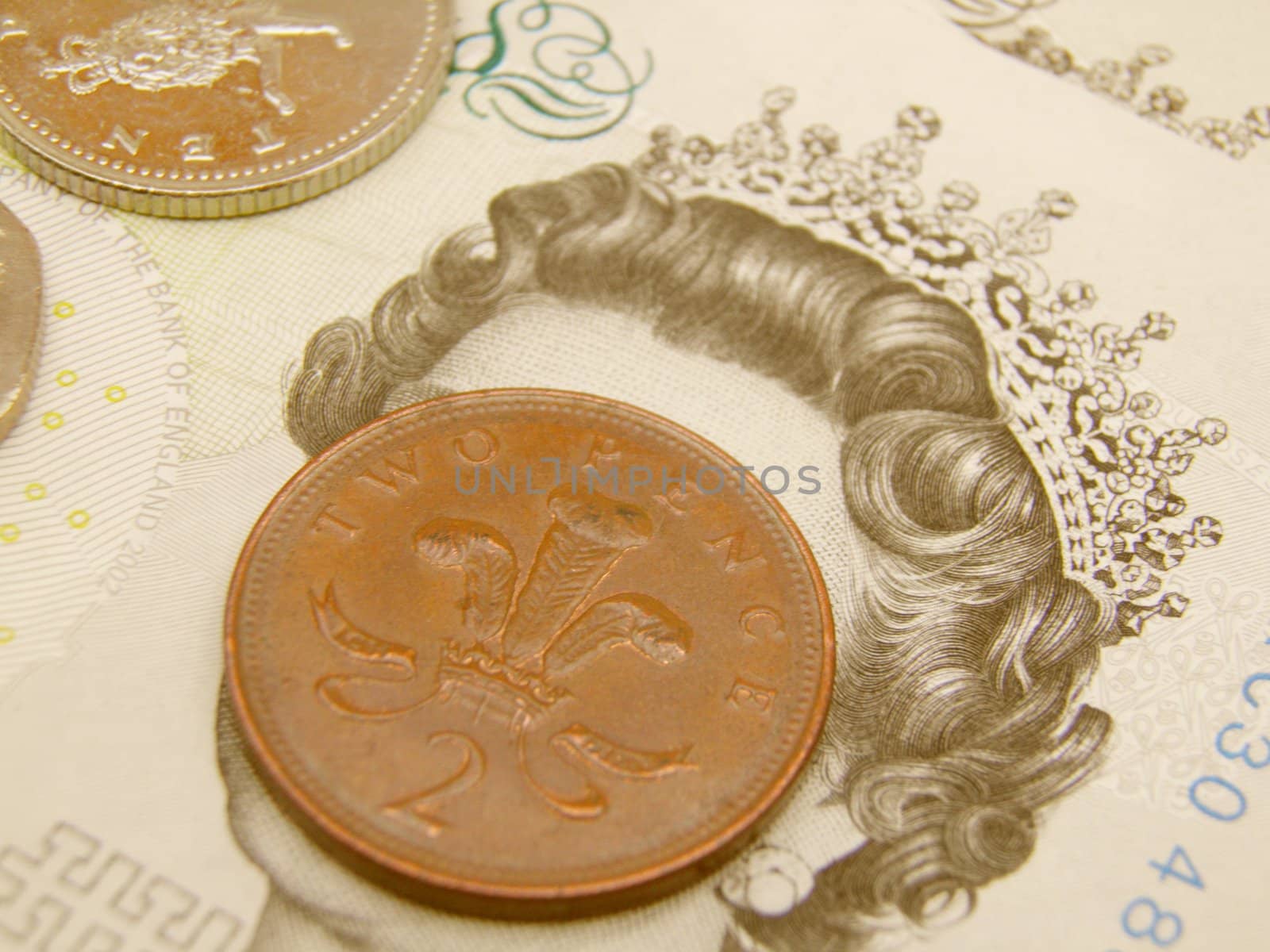 British Sterling pound currency - legal tender of the United Kingdom Union - banknotes and coins