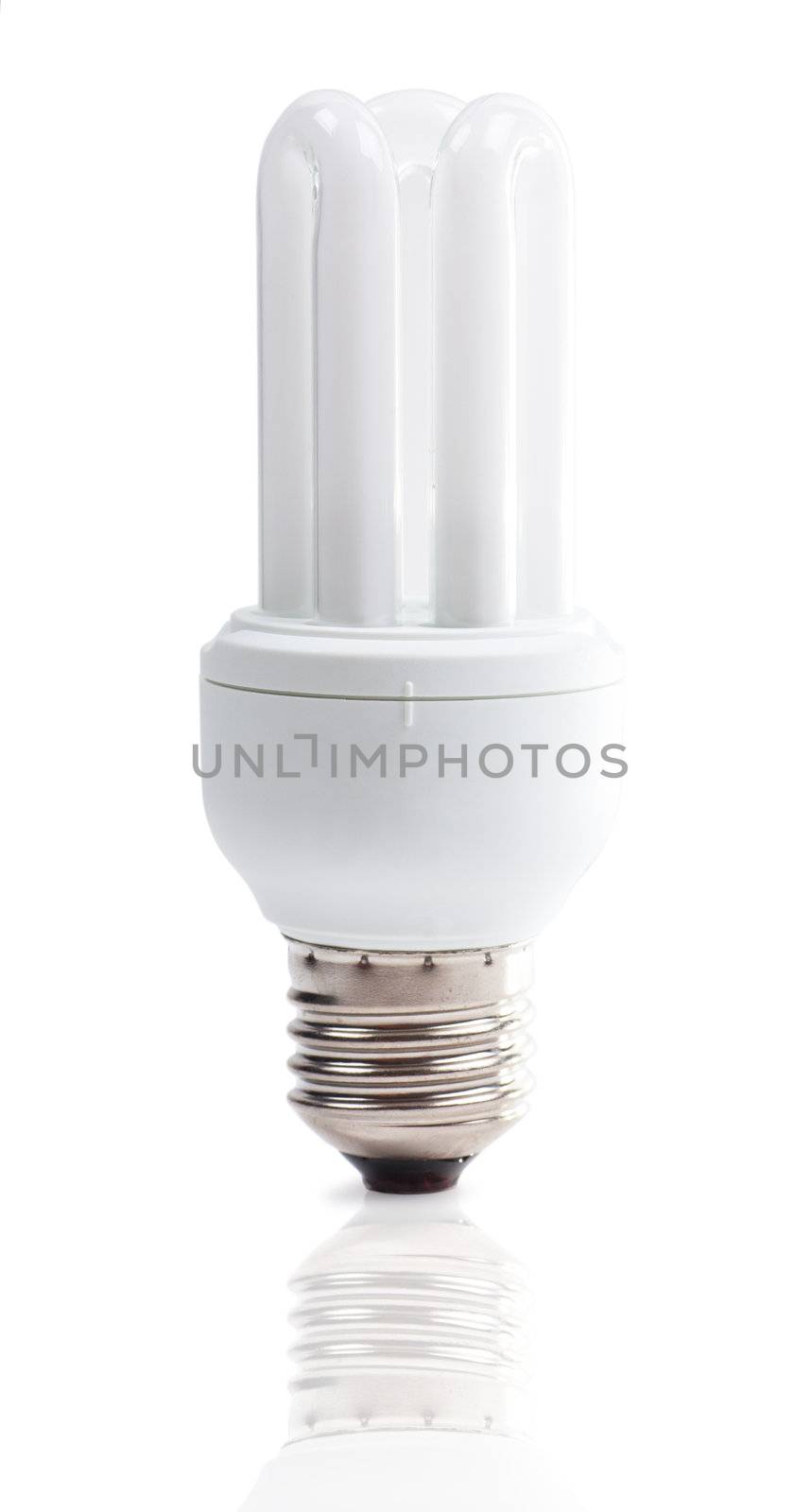 Energy efficient light bulb isolated on the white background