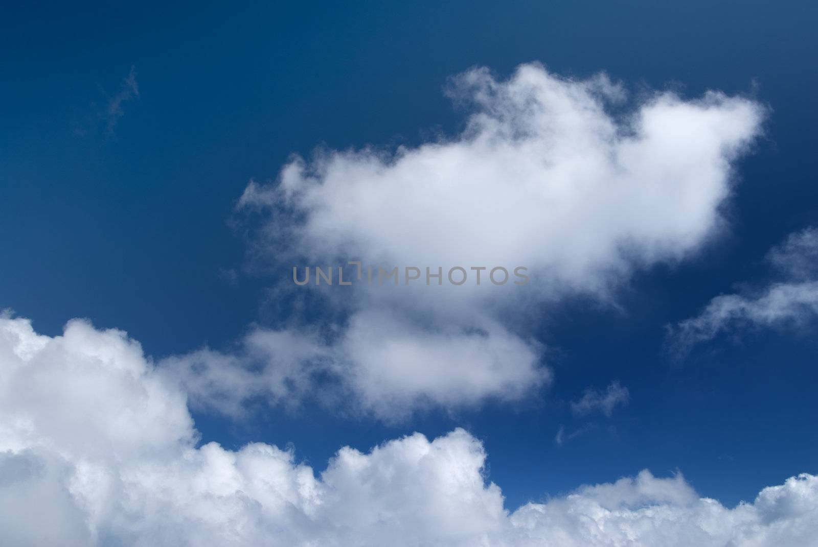 blue sky and beautiful cloud background by elwynn