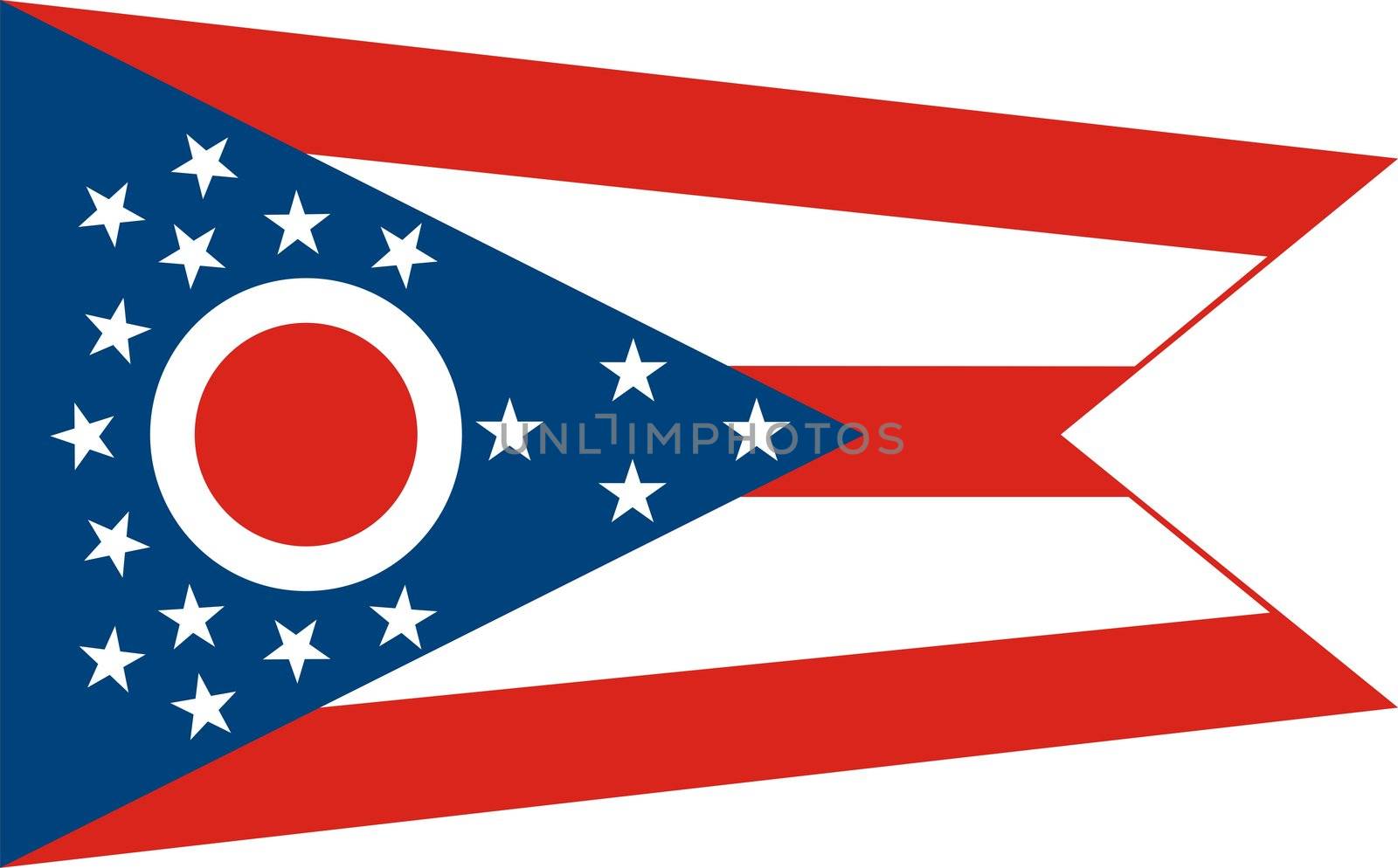 Very large 2d illustration of Ohio Flag
