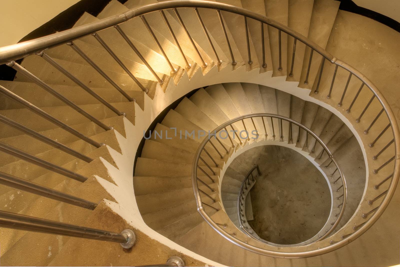 It is the beautiful spiraling stairs with colors.