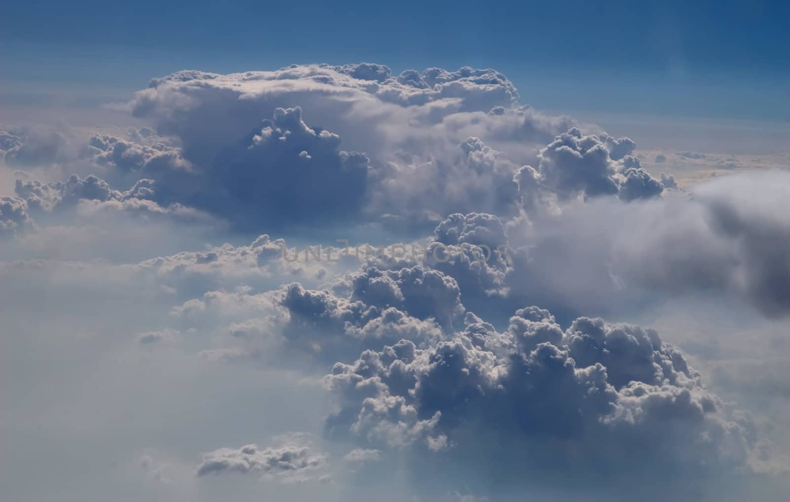 clouds sky blue plane view