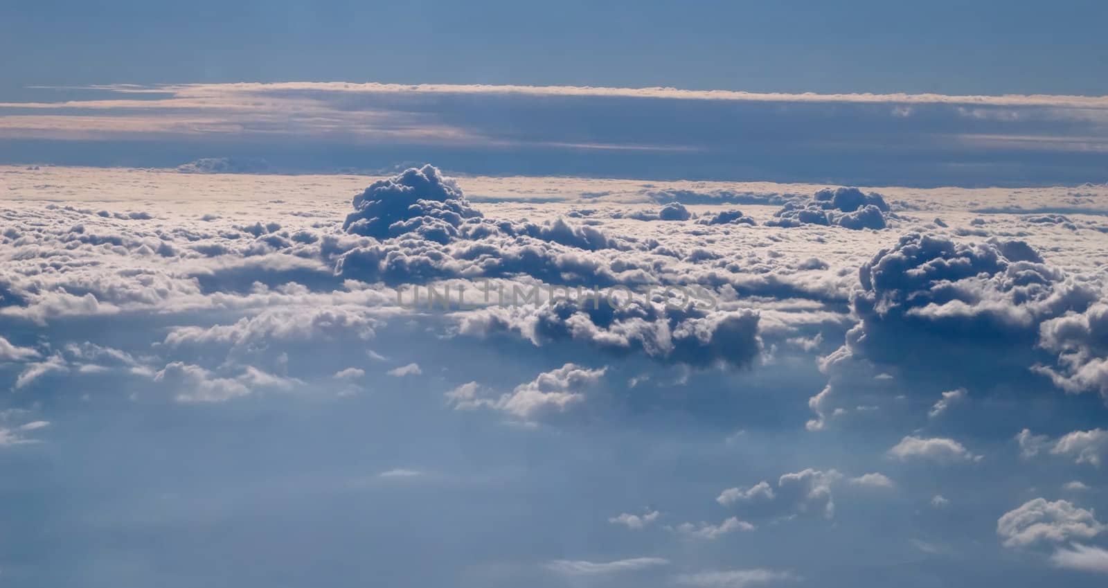 clouds sky blue plane view